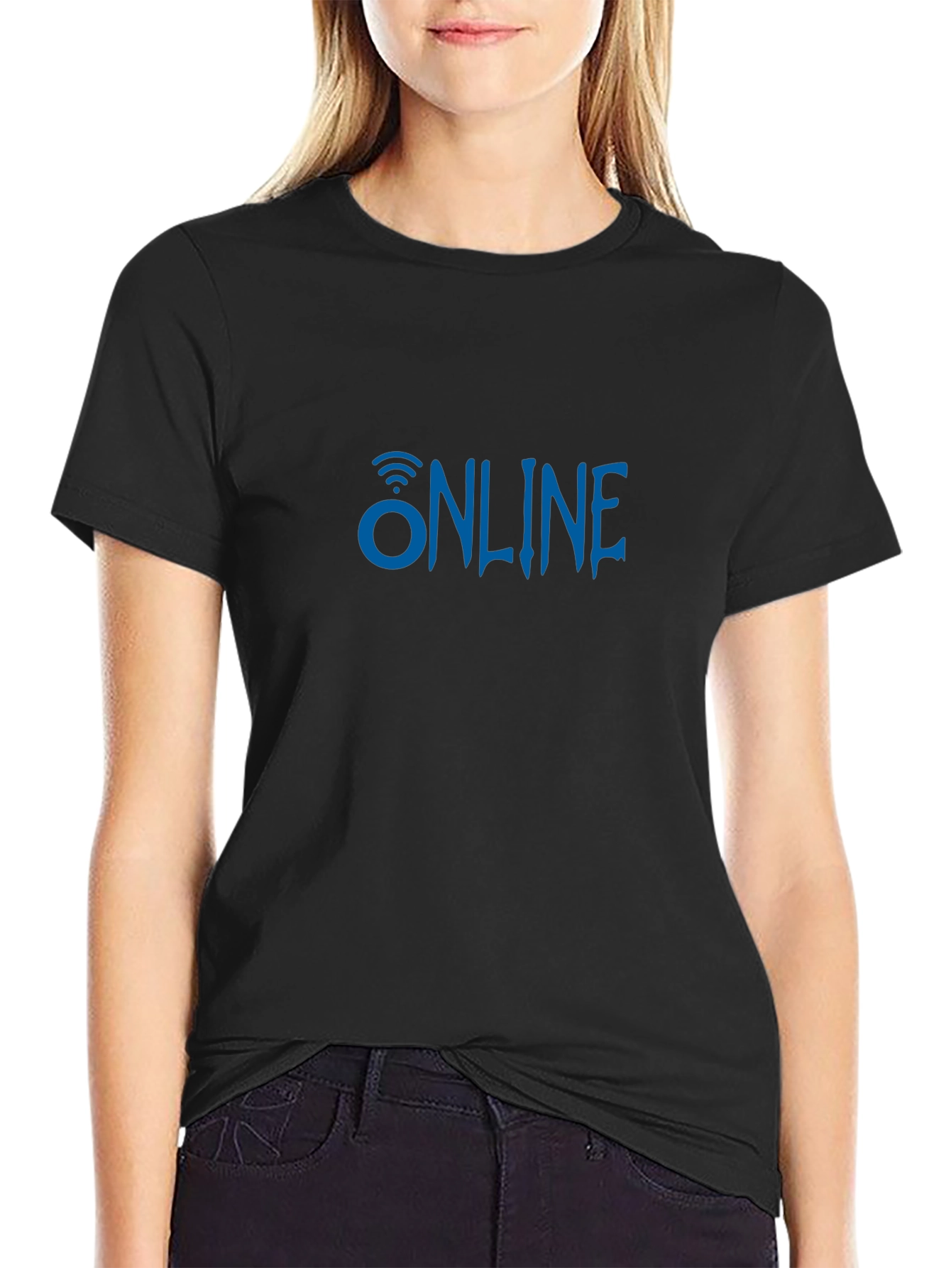 Online Graphic T-Shirt - Black