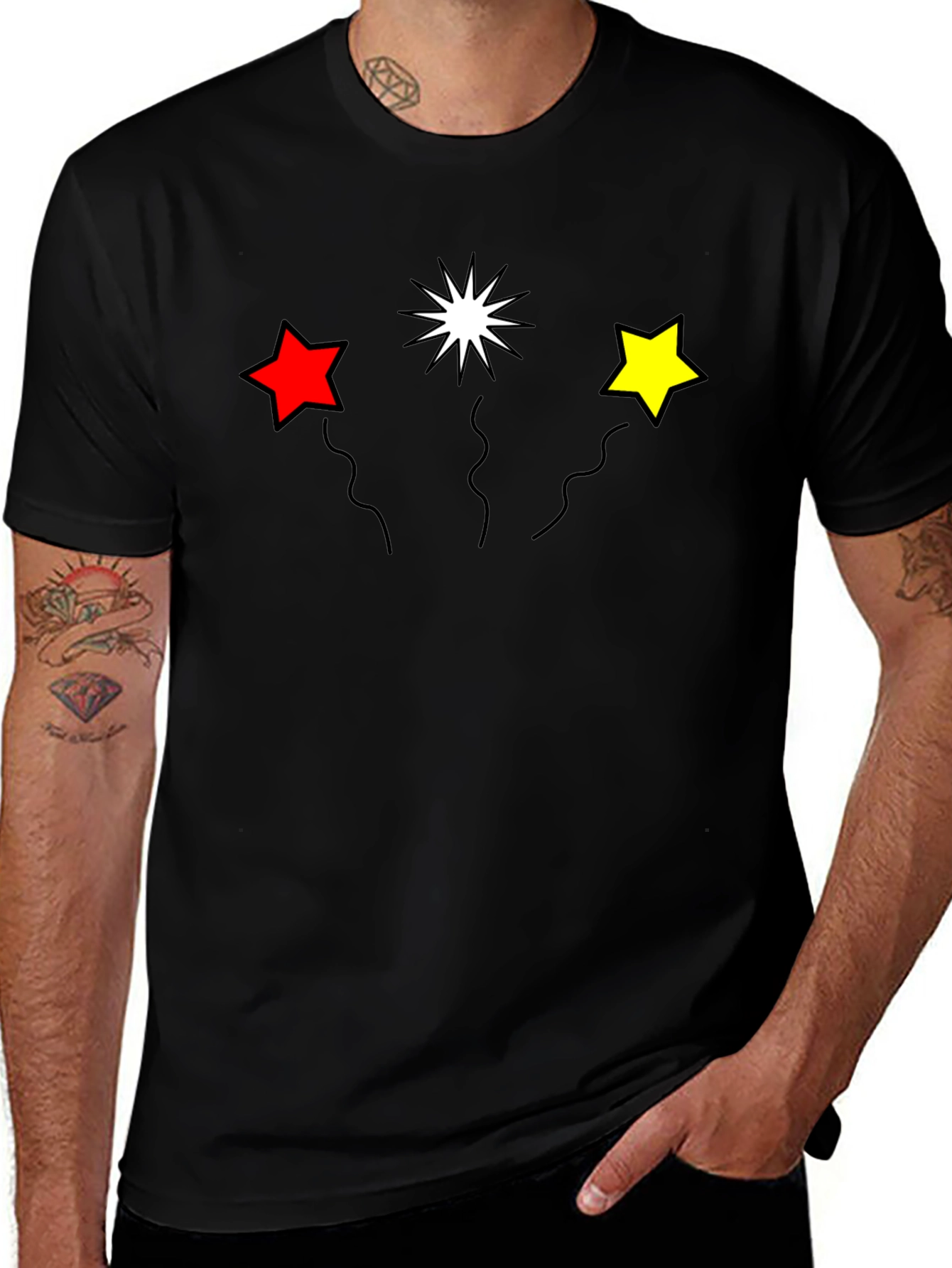 Stars T-Shirt - Black