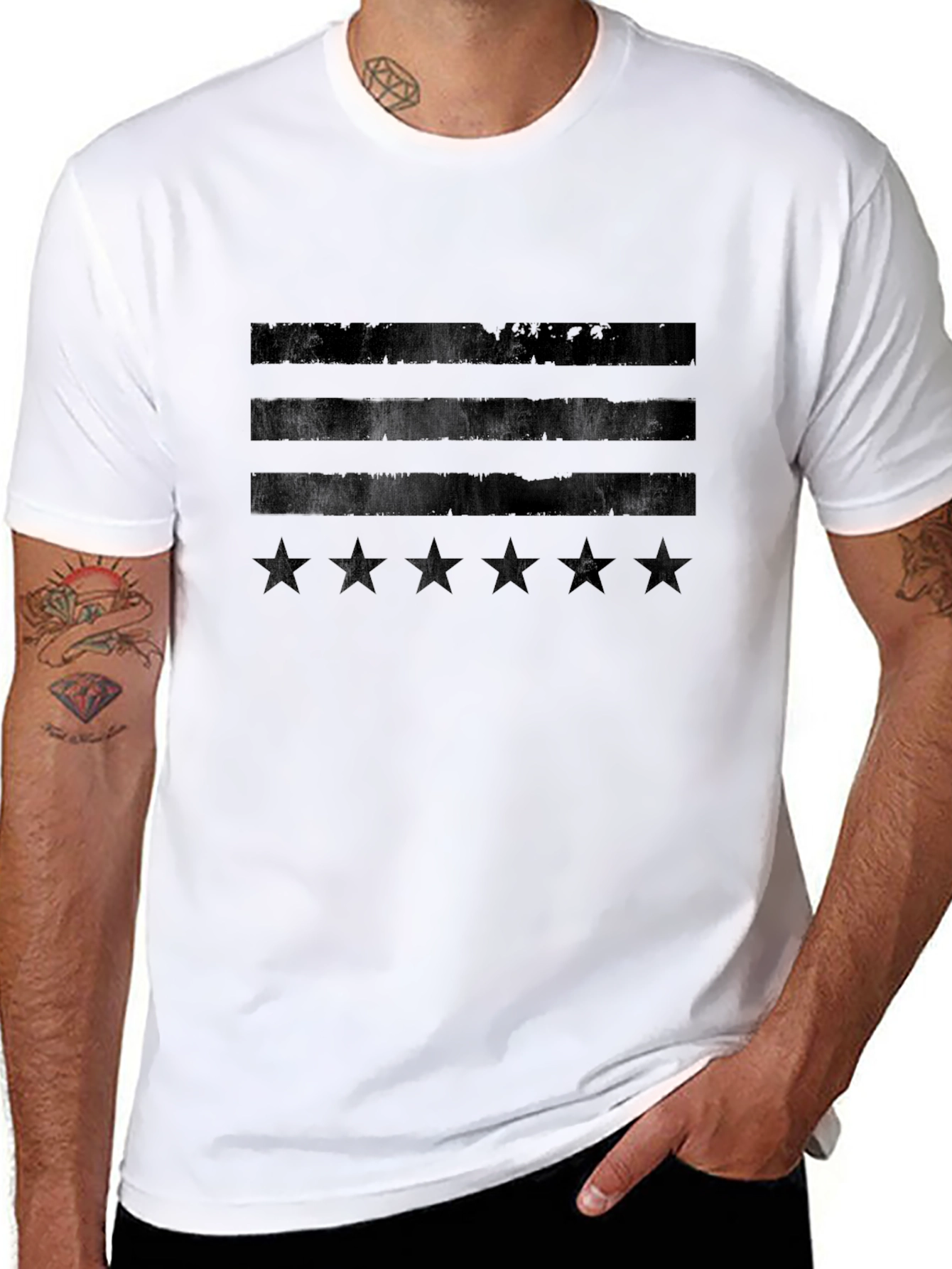 Distressed American Flag Graphic Tee