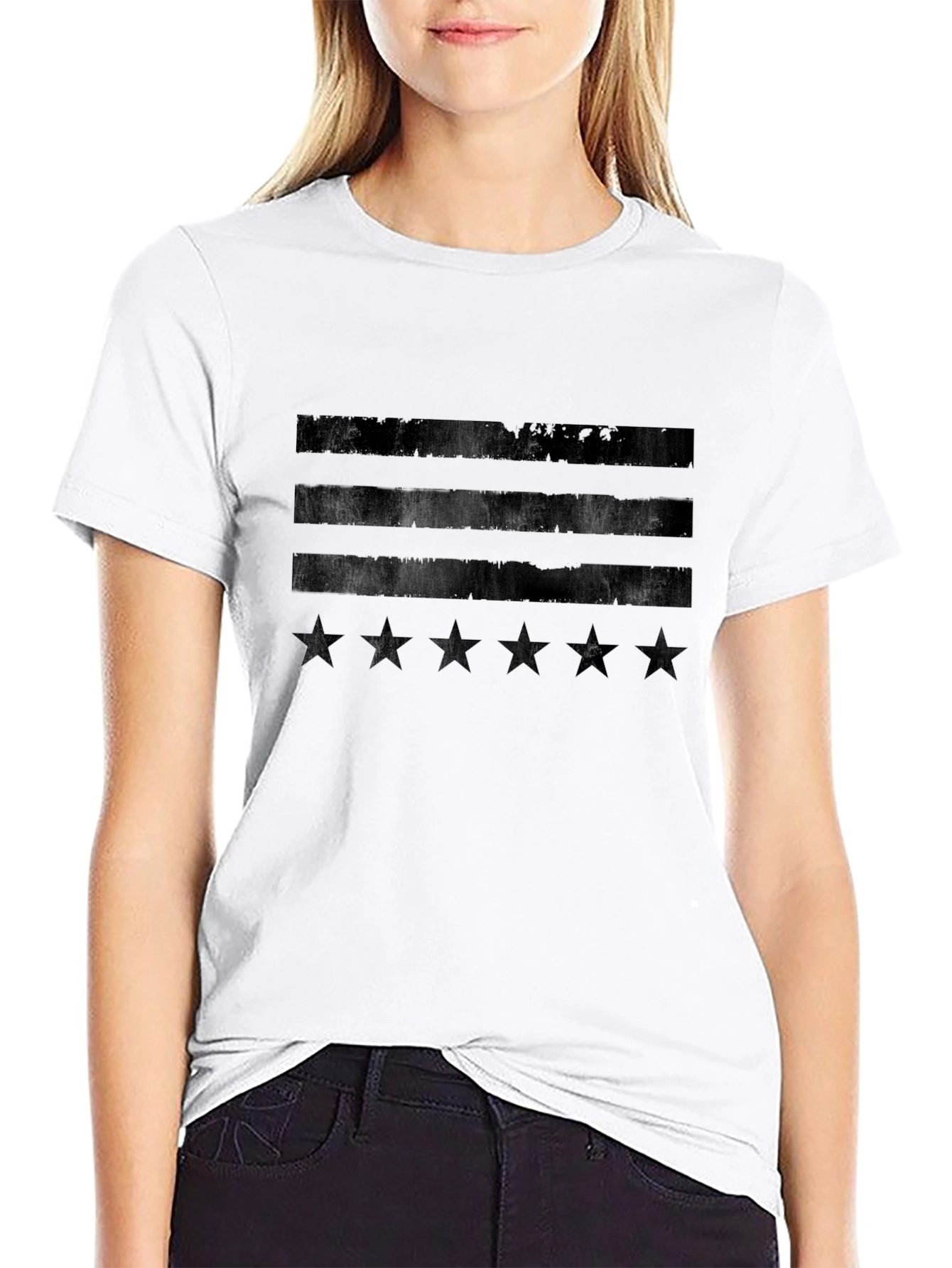 Distressed American Flag Graphic Tee