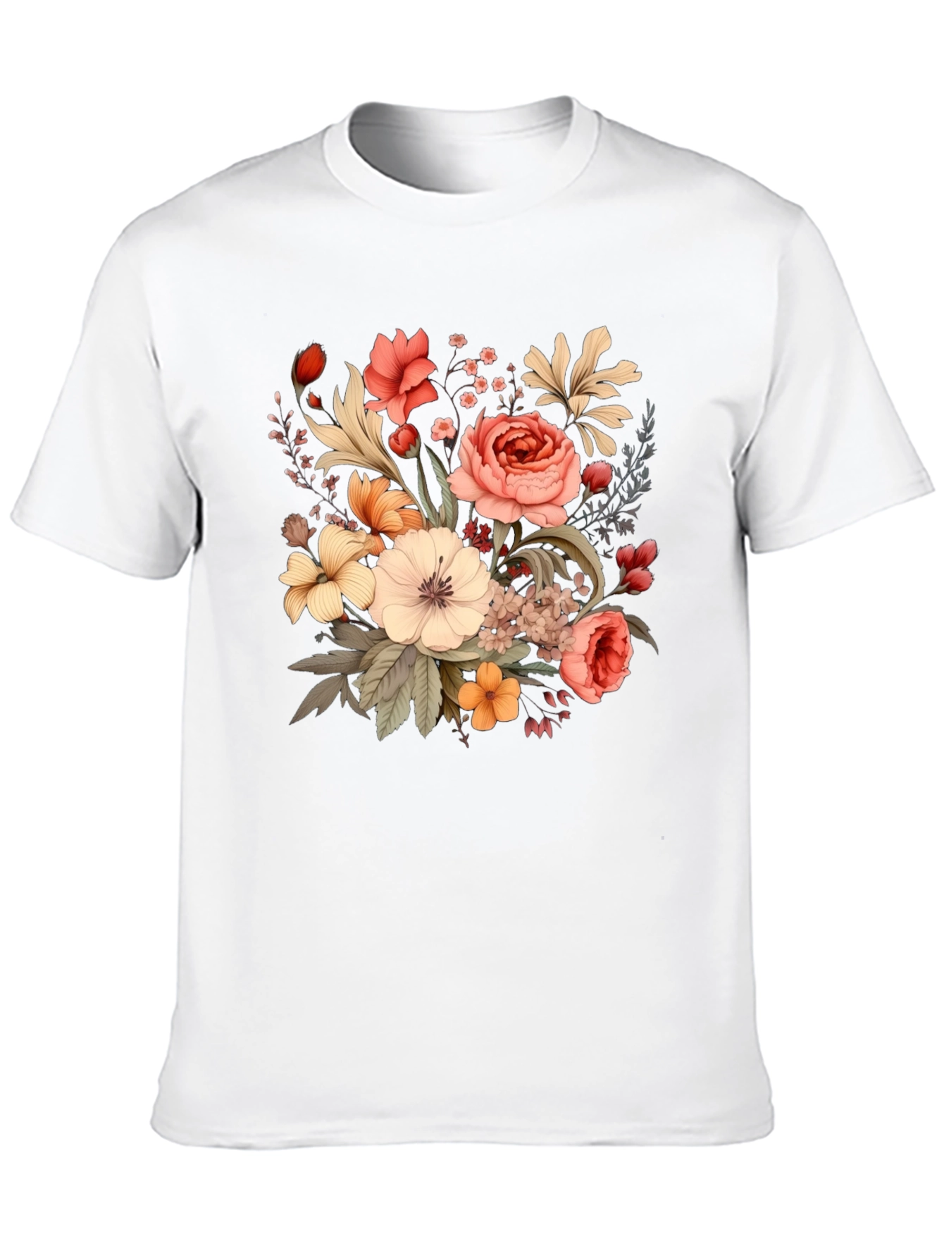 Floral T-Shirt - Black Graphic Tee