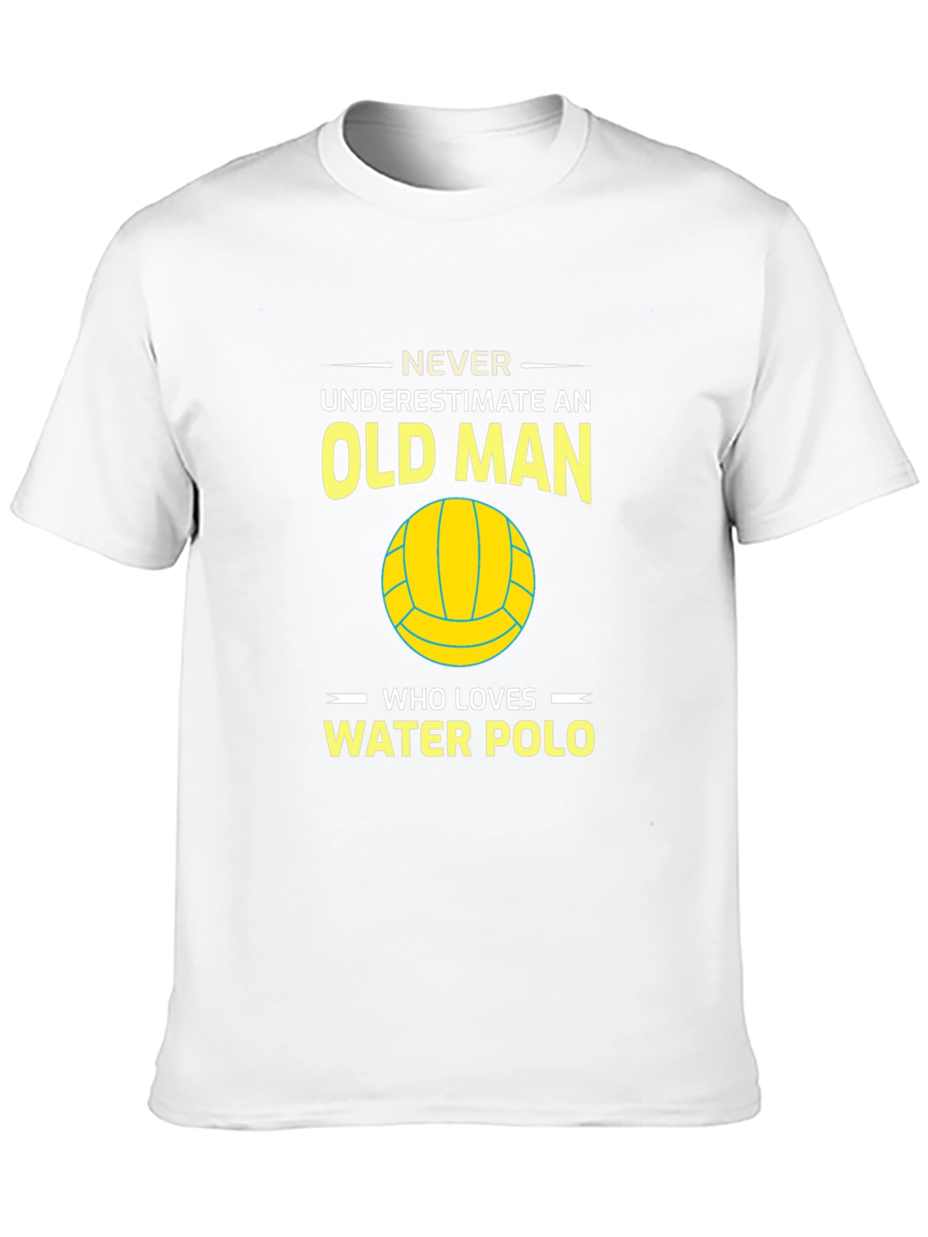 Never Underestimate Water Polo Old Man T-Shirt