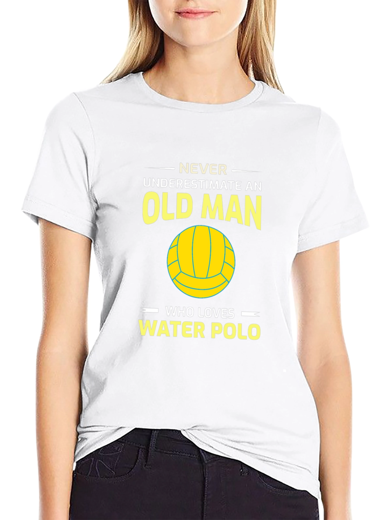 Never Underestimate Water Polo Old Man T-Shirt