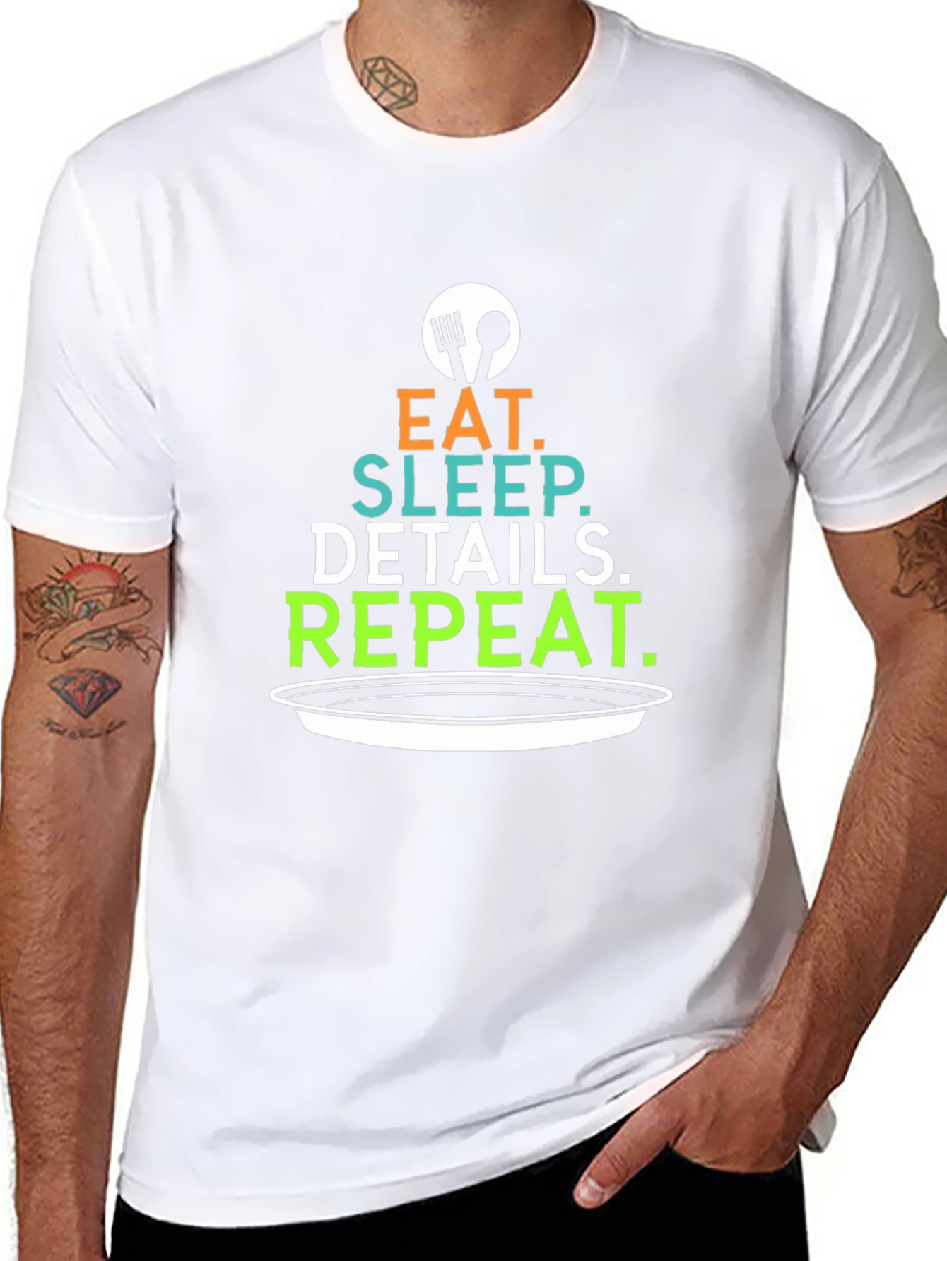 Eat Sleep Details Repeat Graphic Tee
