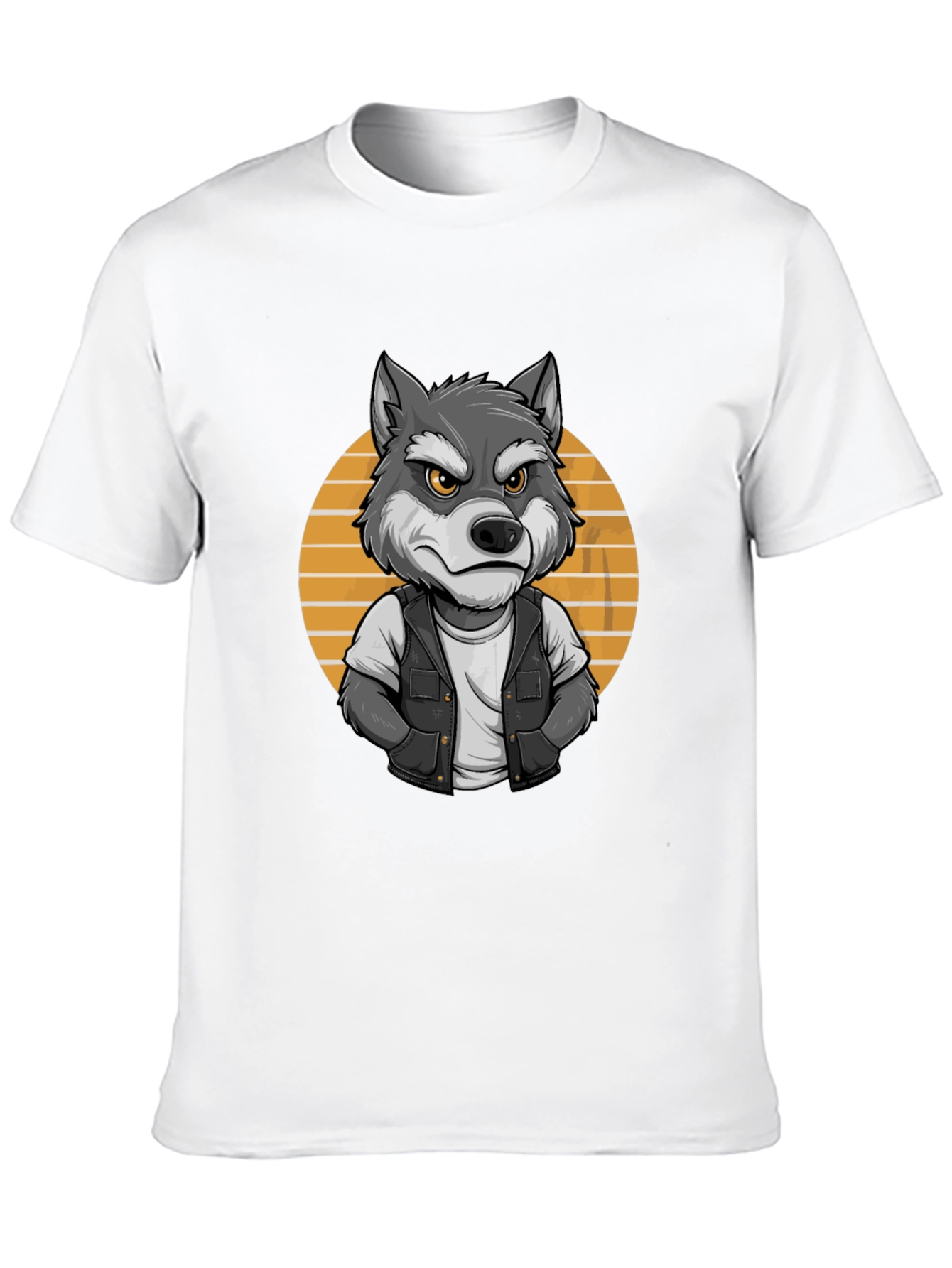 Cool Wolf Graphic Tee - Black T-Shirt