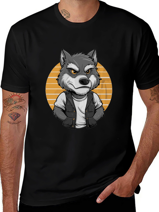 Cool Wolf Graphic Tee - Black T-Shirt