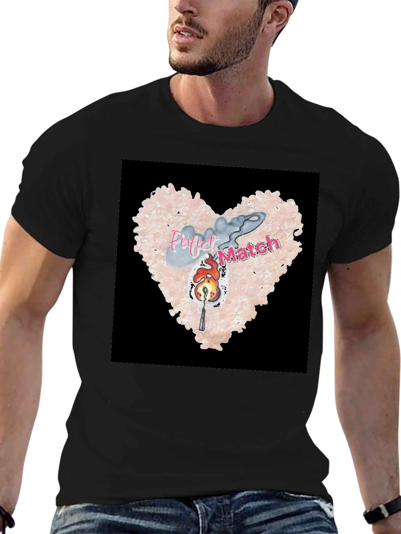 Perfect Match Heart Graphic T-Shirt