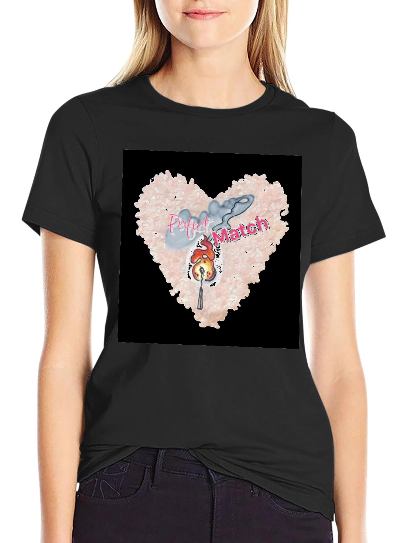 Perfect Match Heart Graphic T-Shirt
