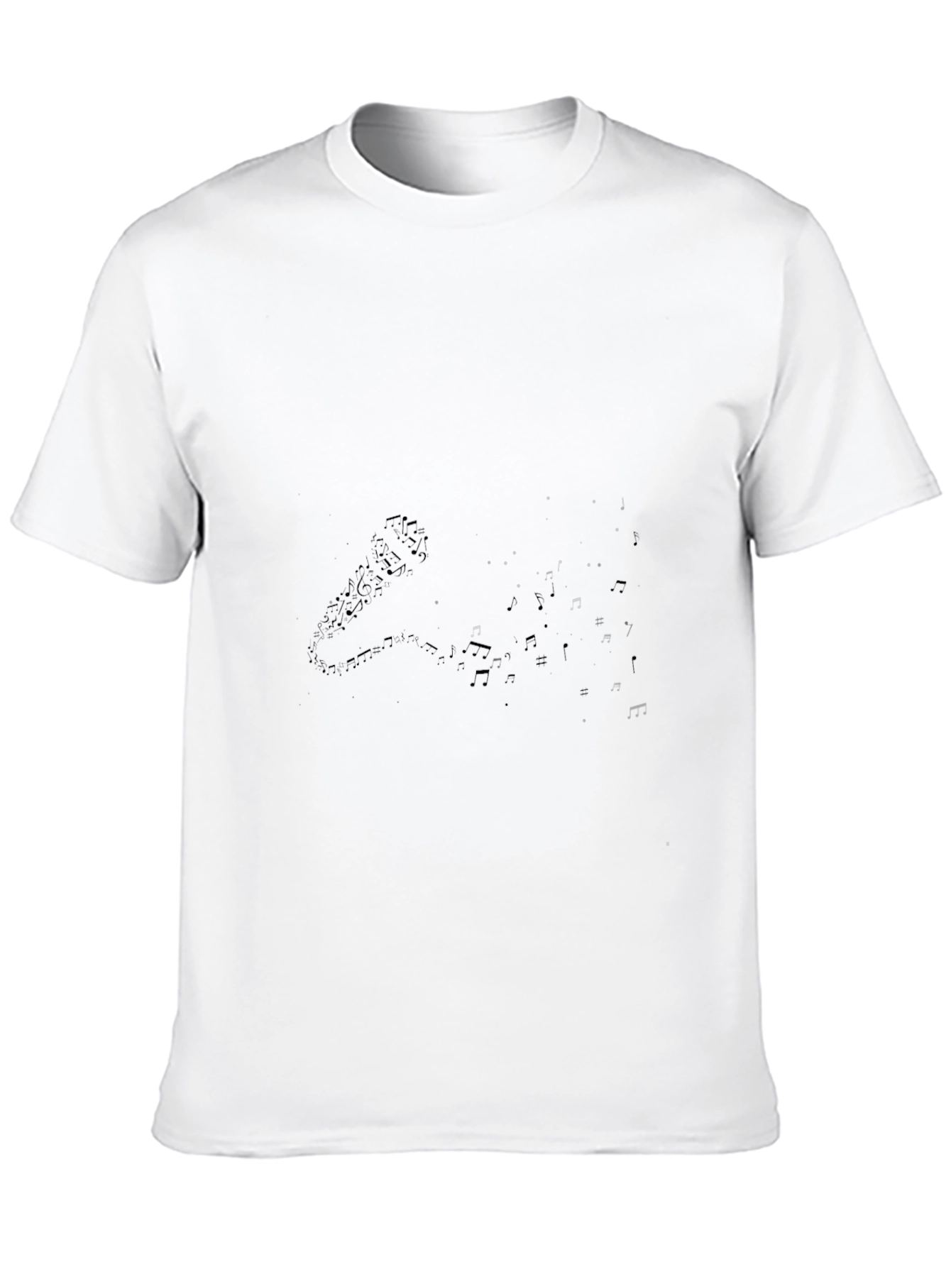 Microphone & Notes Black Graphic Tee