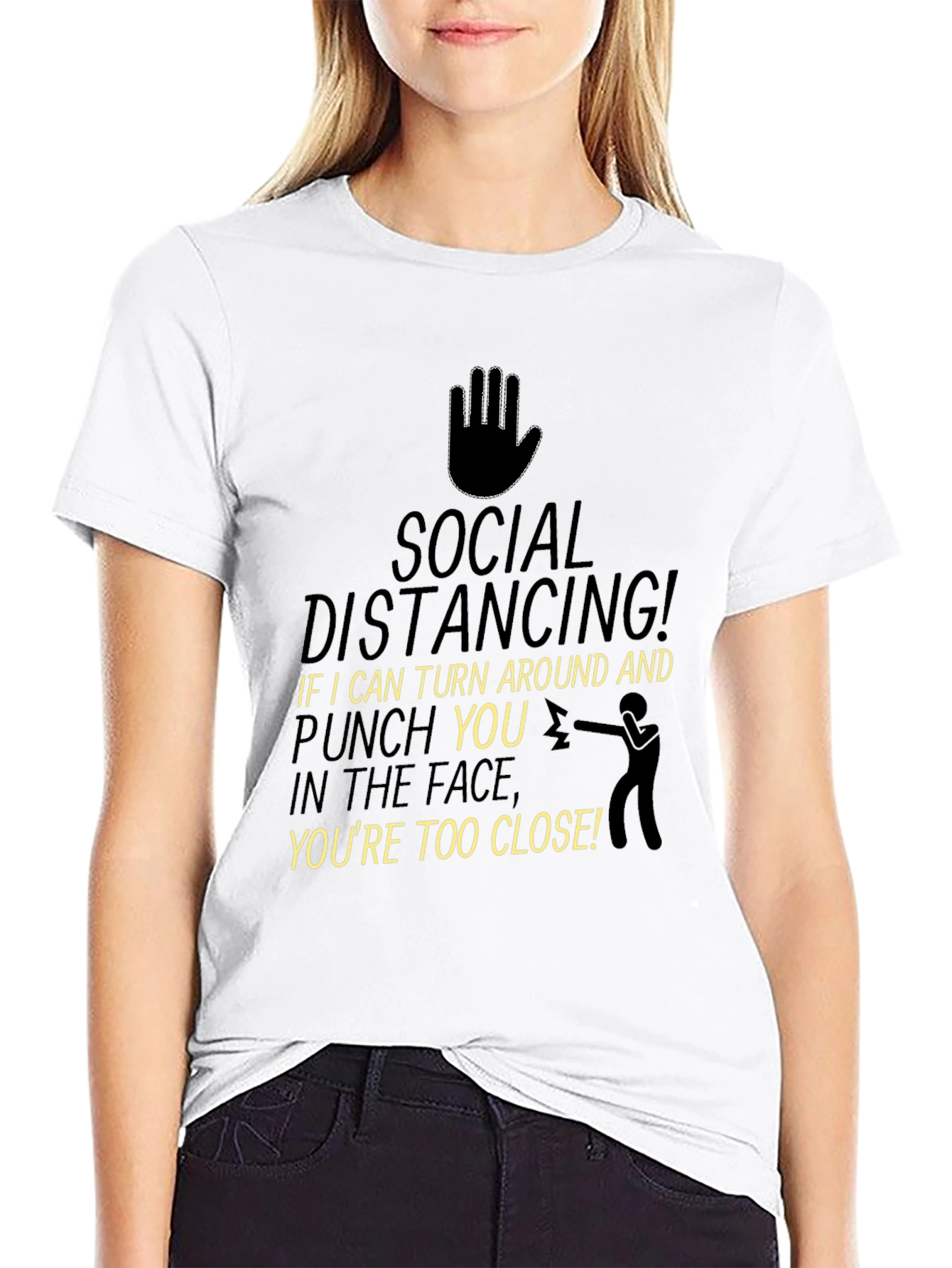 Social Distancing Punch Funny T-Shirt