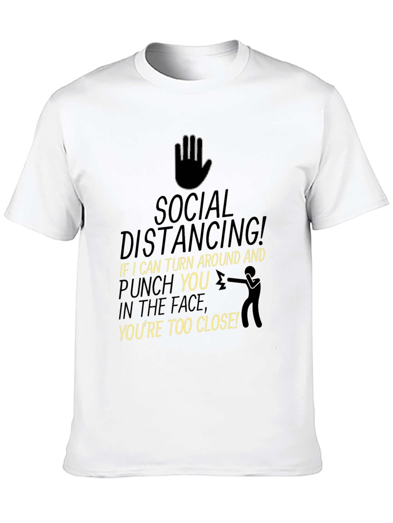 Social Distancing Punch Funny T-Shirt