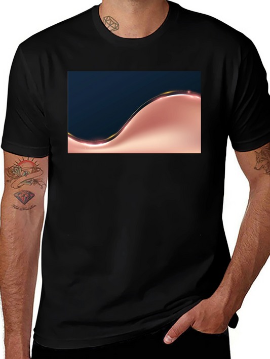 Stylish Black T-Shirt with Abstract Design