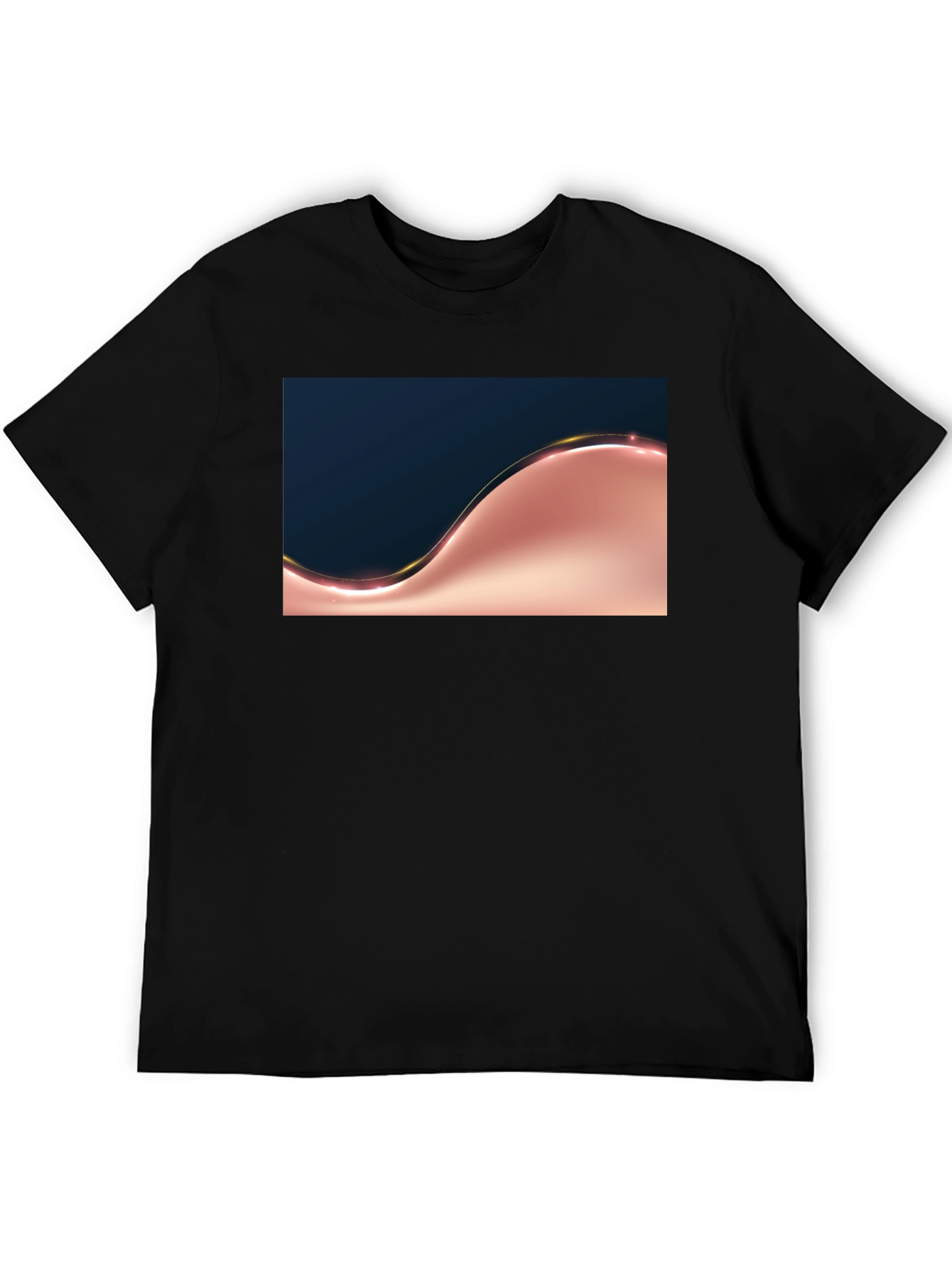 Stylish Black T-Shirt with Abstract Design
