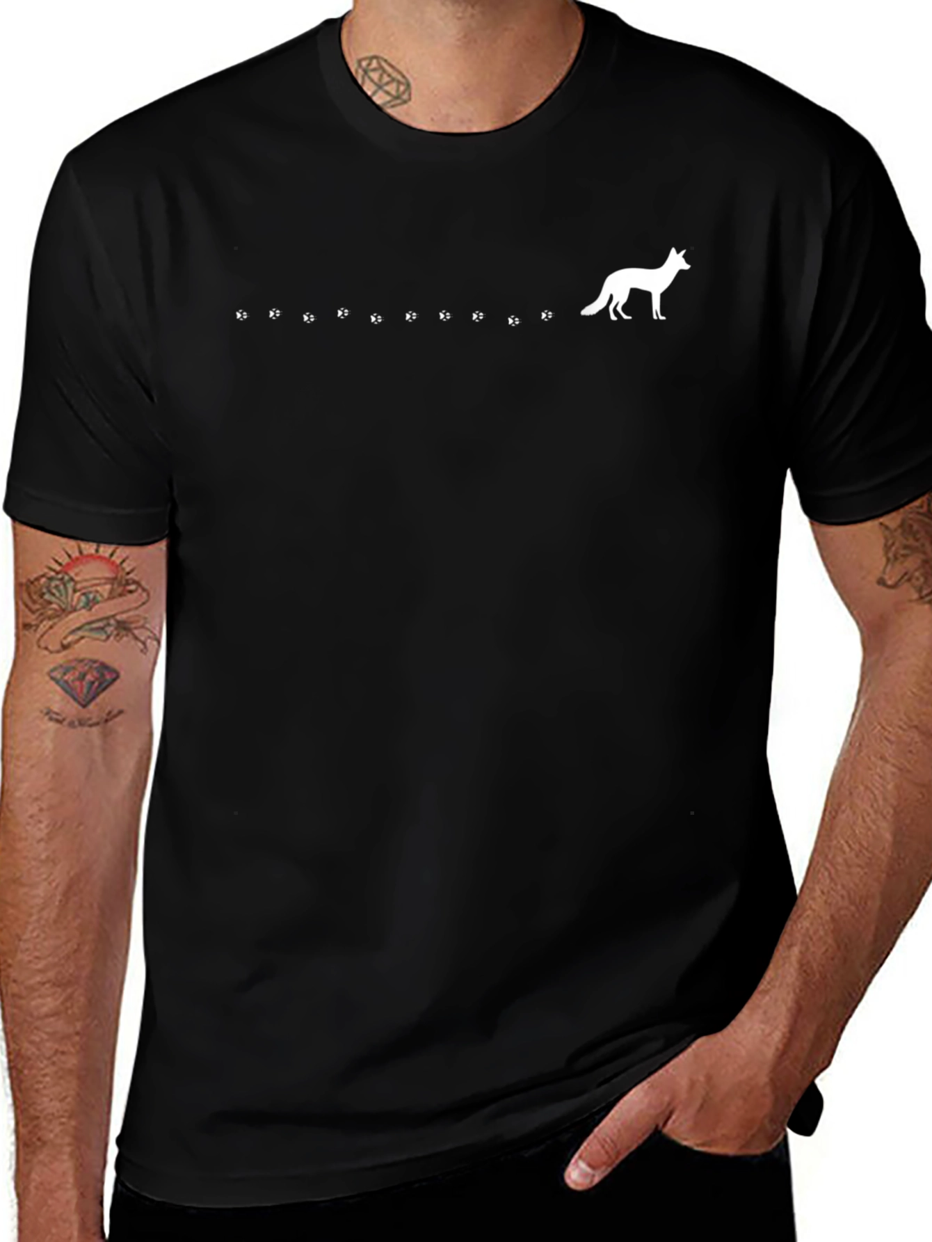 Fox Track T-Shirt - Stylish Animal Print
