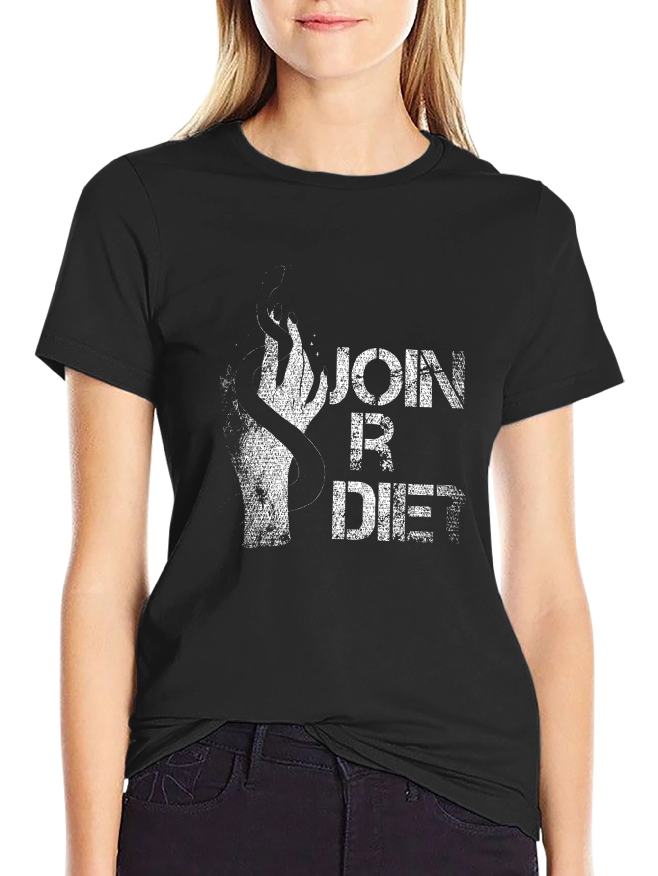Join R Diet T-Shirt - Black Graphic Tee