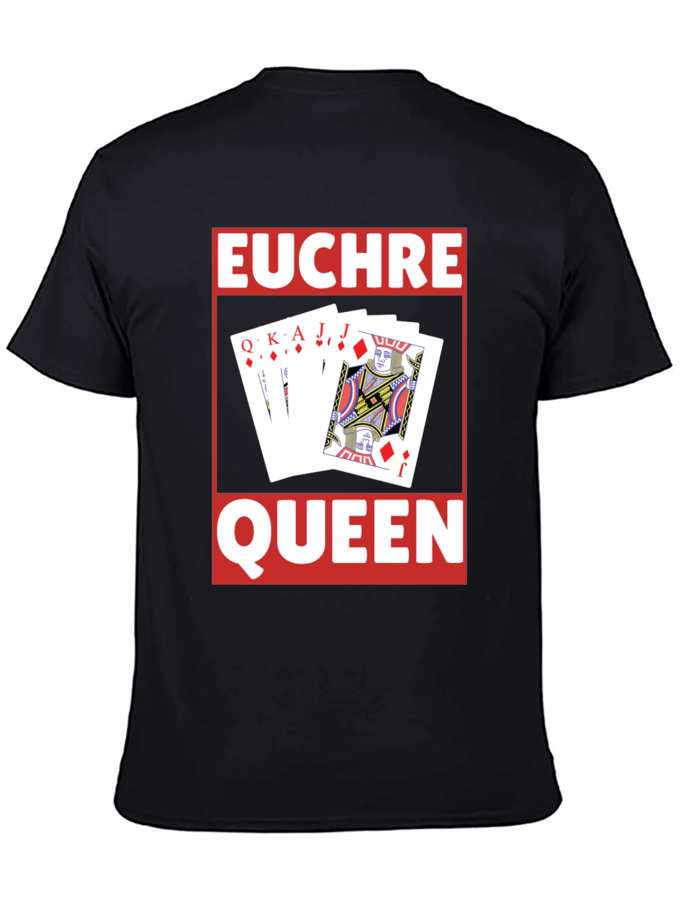 Euchre Queen Card Game Graphic T-Shirt