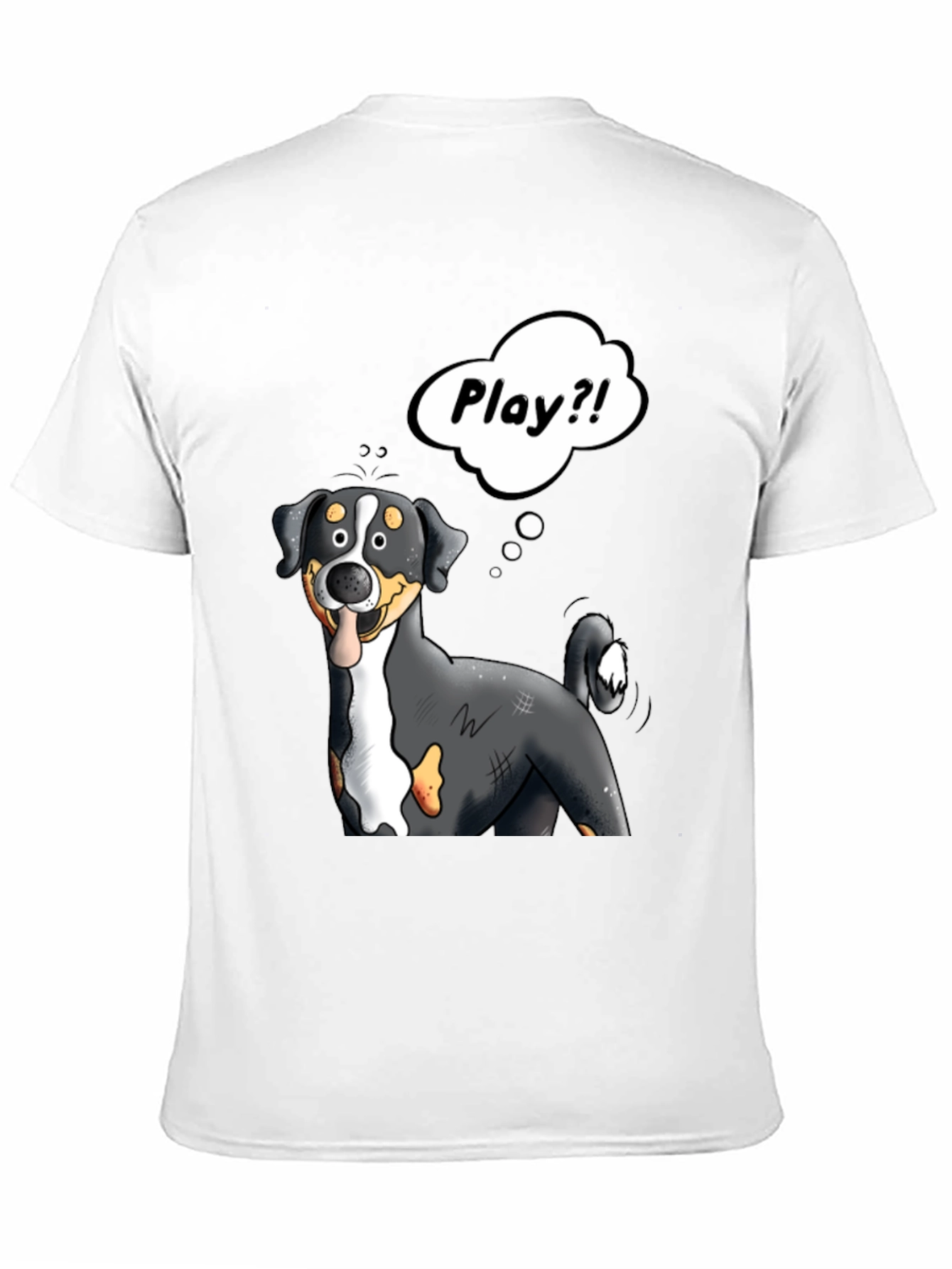 Playful Dog Cartoon Graphic Tee