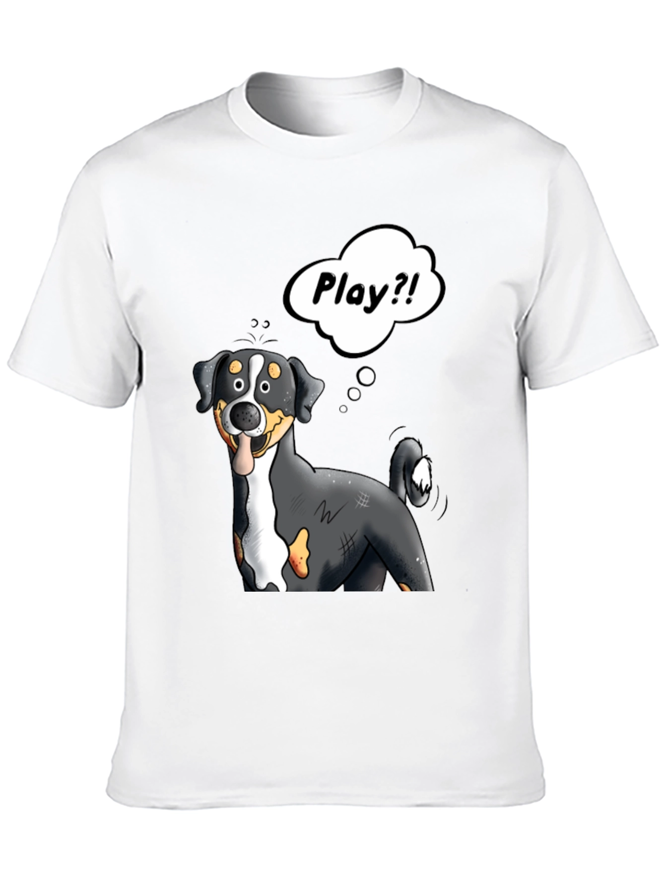 Playful Dog Cartoon Graphic Tee