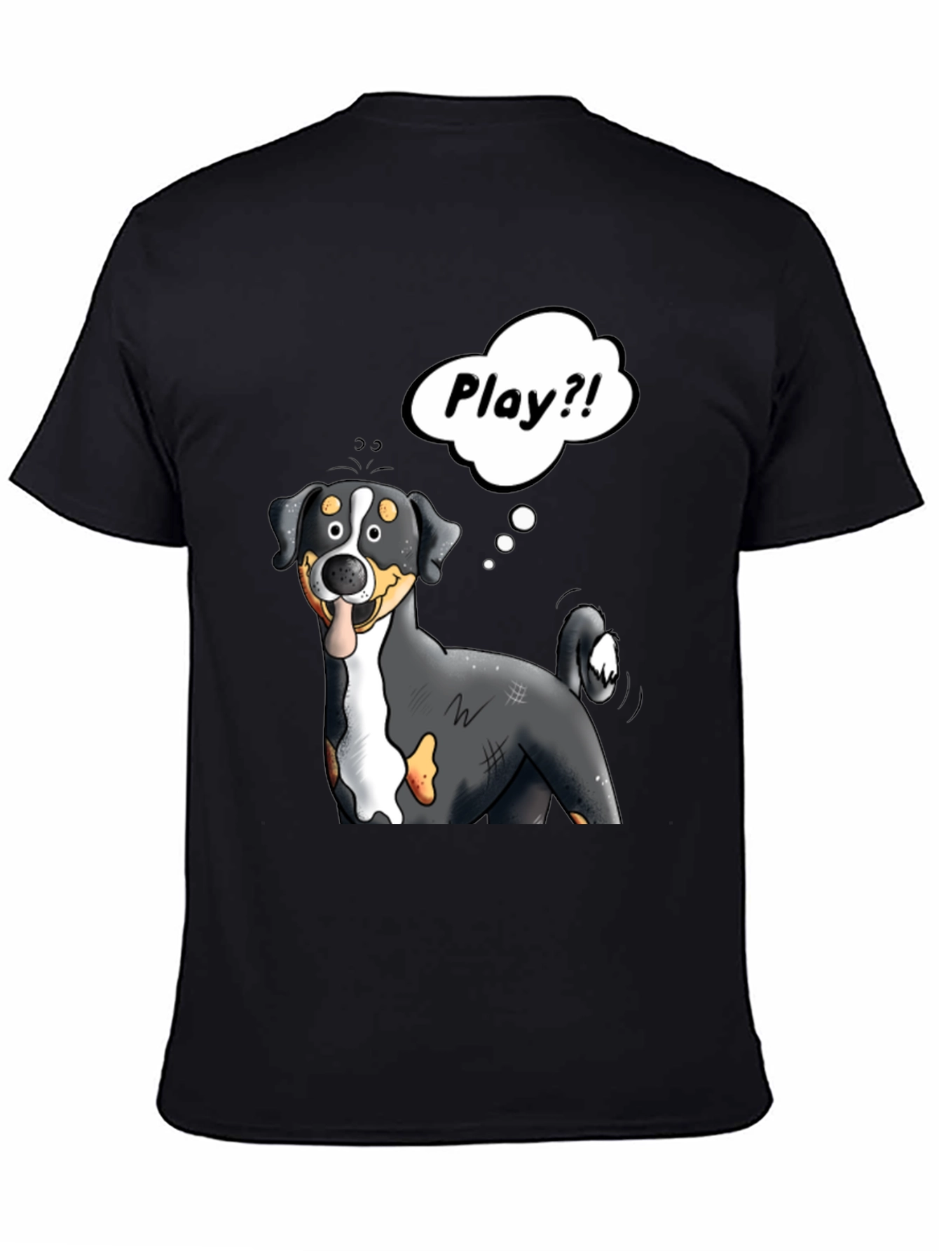 Playful Dog Cartoon Graphic Tee