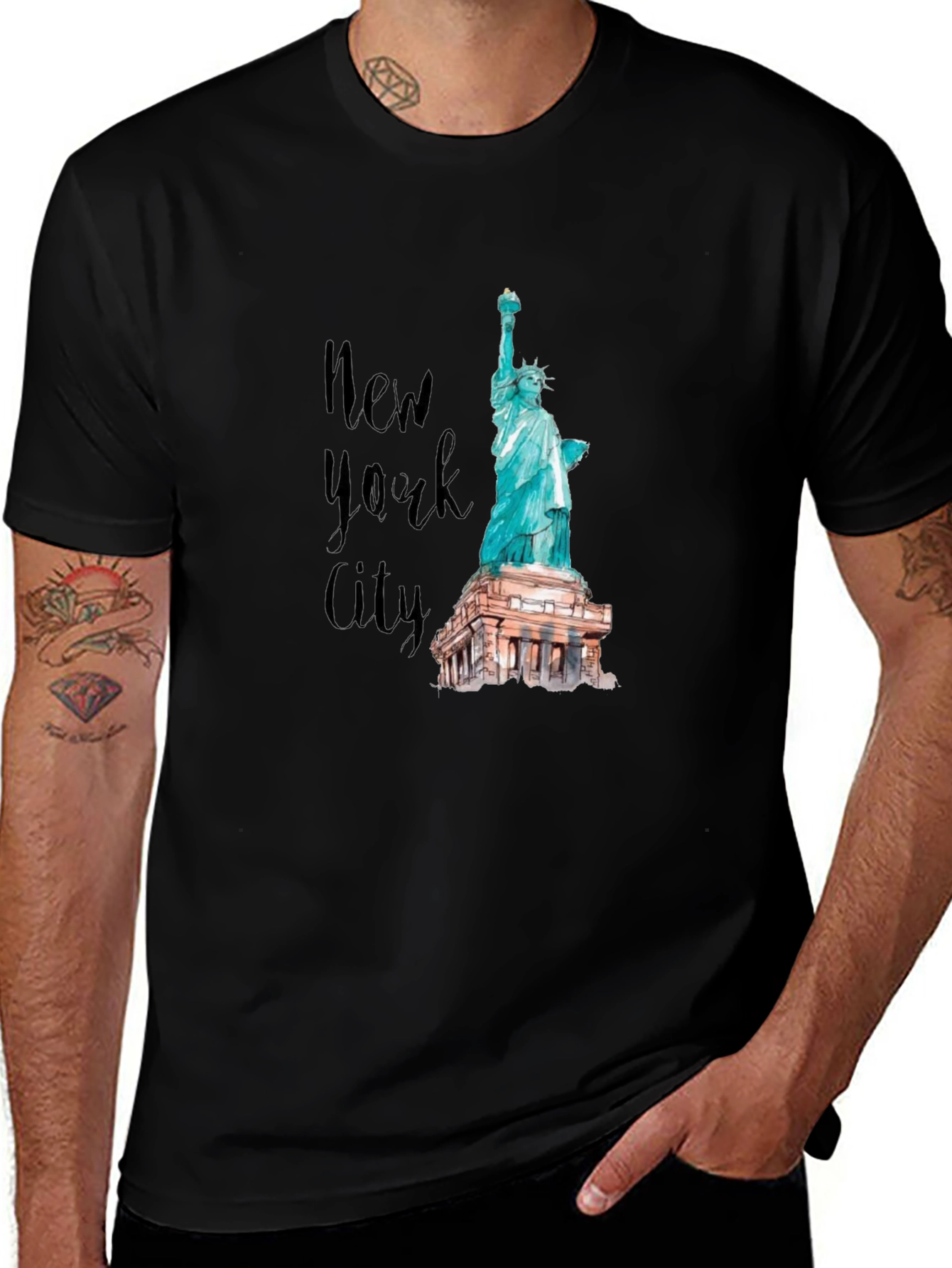 New York City Statue of Liberty Graphic T-Shirt