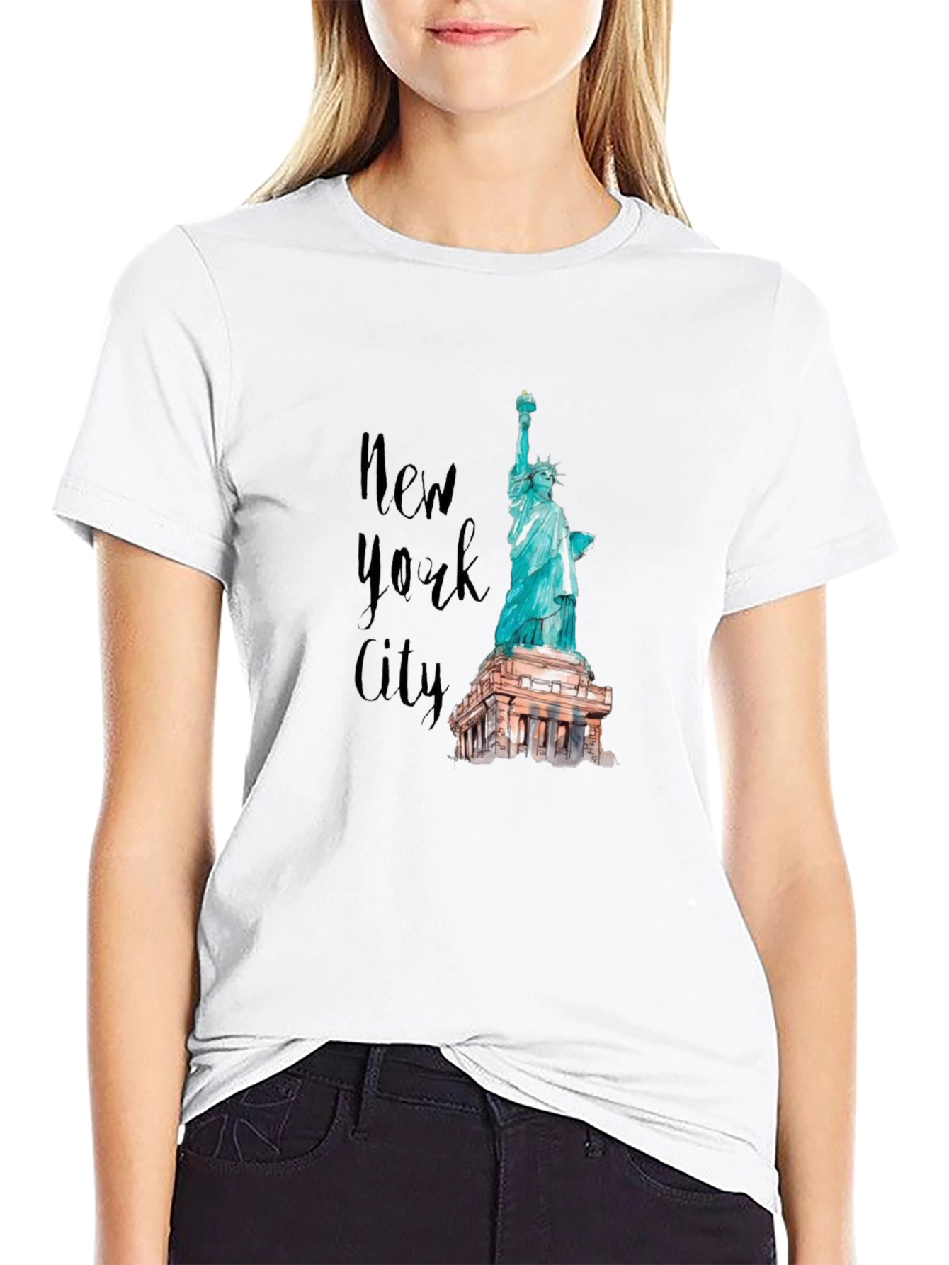 New York City Statue of Liberty Graphic T-Shirt
