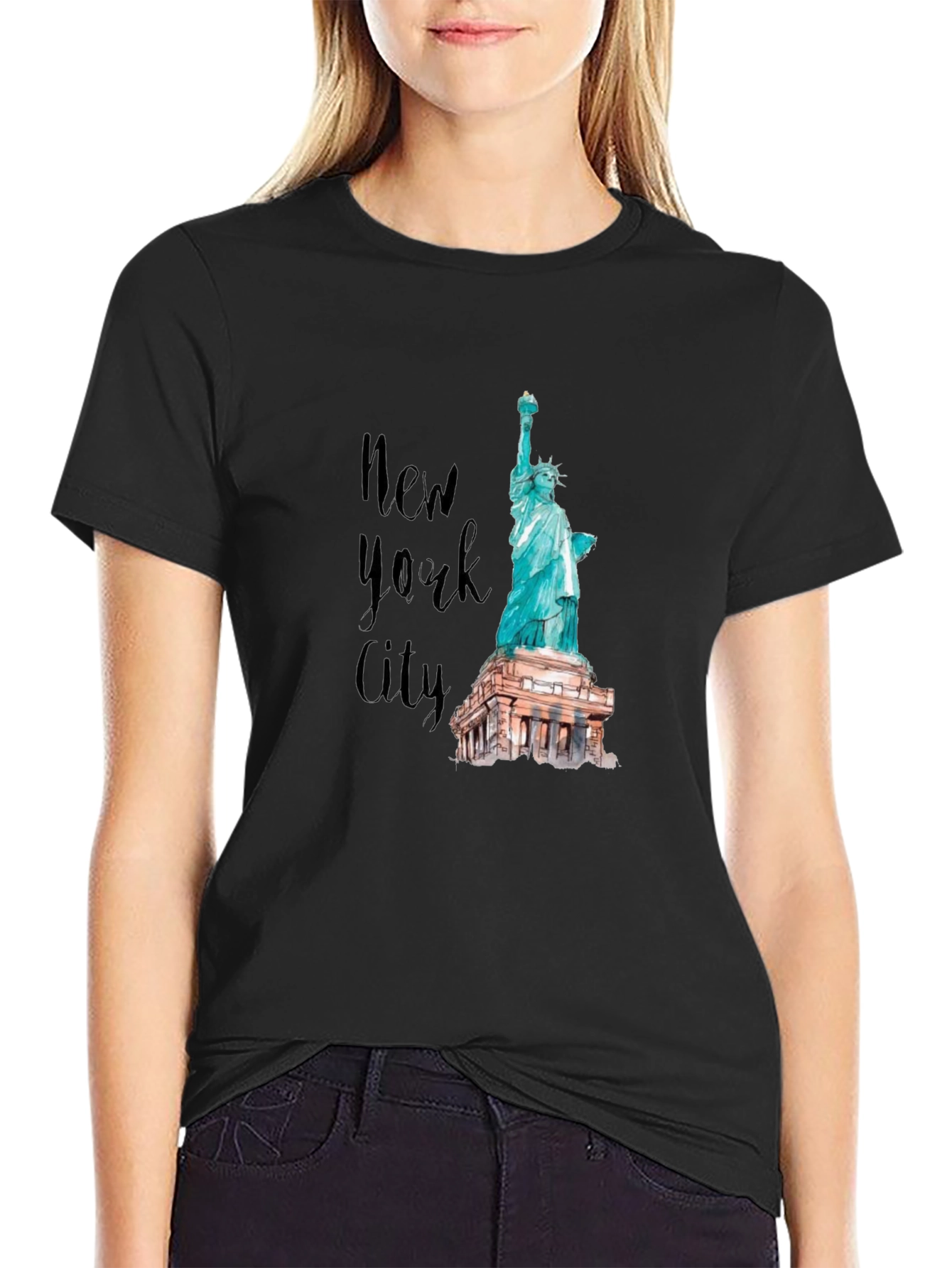 New York City Statue of Liberty Graphic T-Shirt