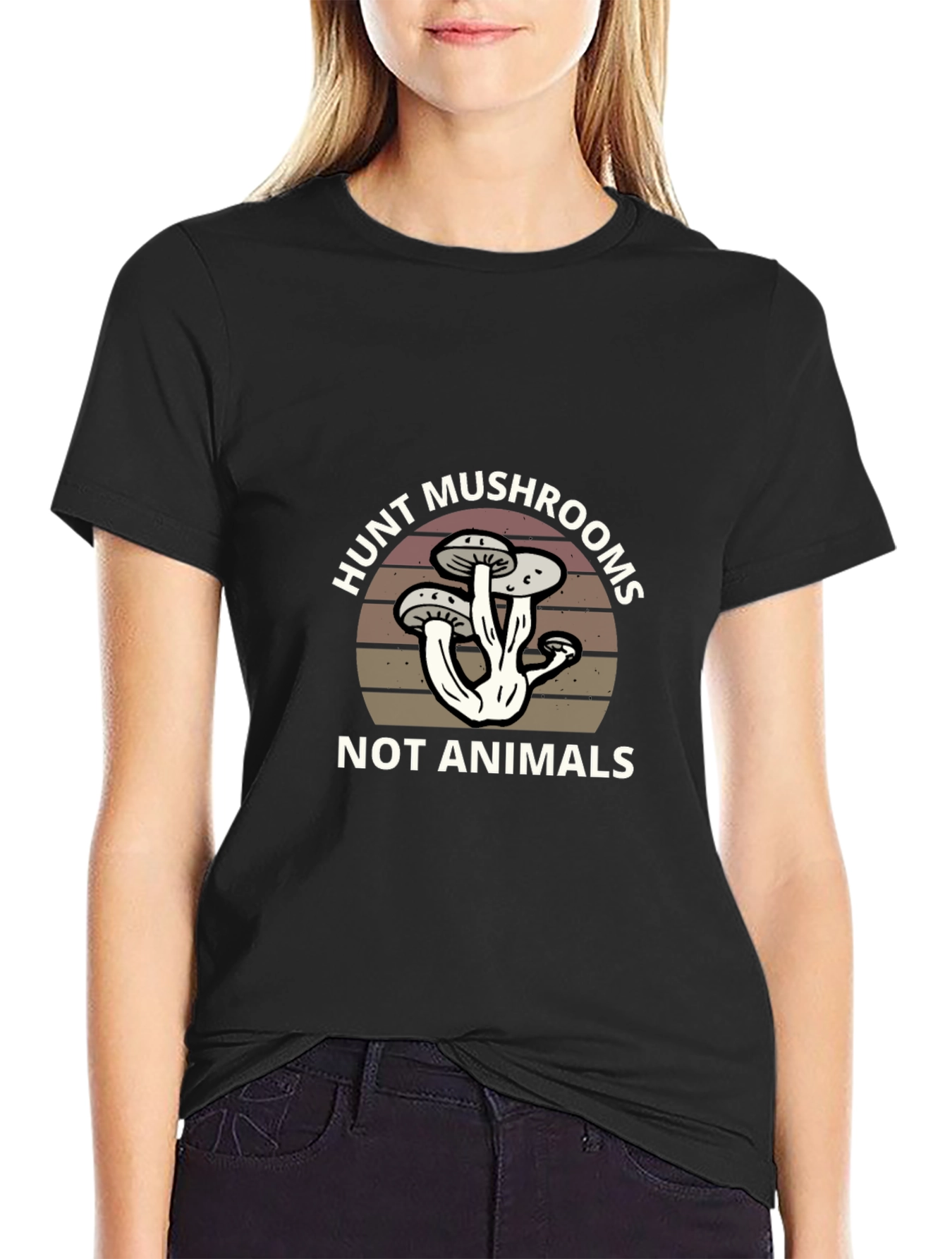 Hunt Mushrooms T-Shirt - Vegan Foraging Apparel