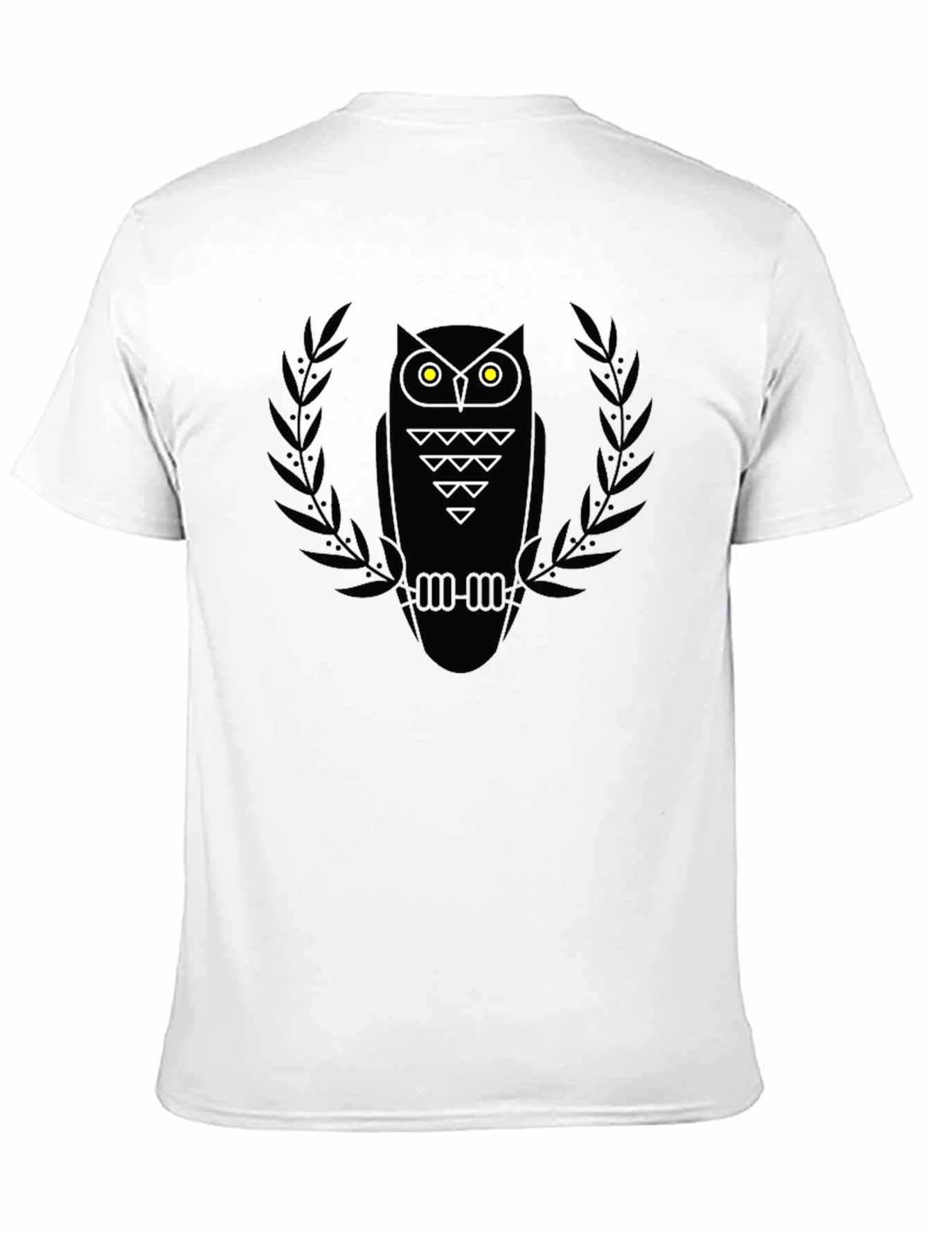 Mens Black Owl Graphic Tee - Modern Style