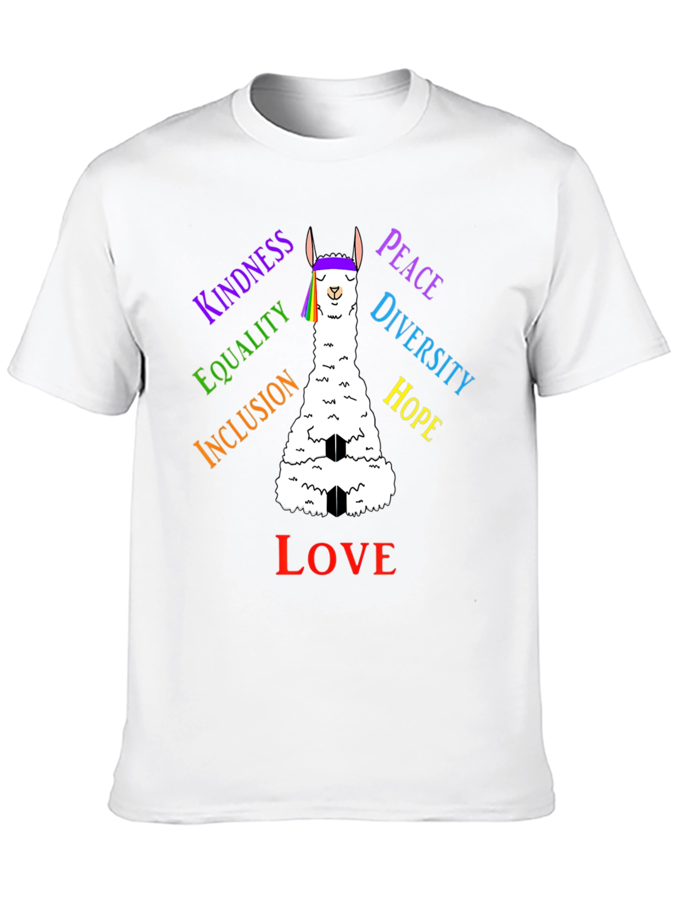 Llama Pride T-Shirt - Kindness Love Equality