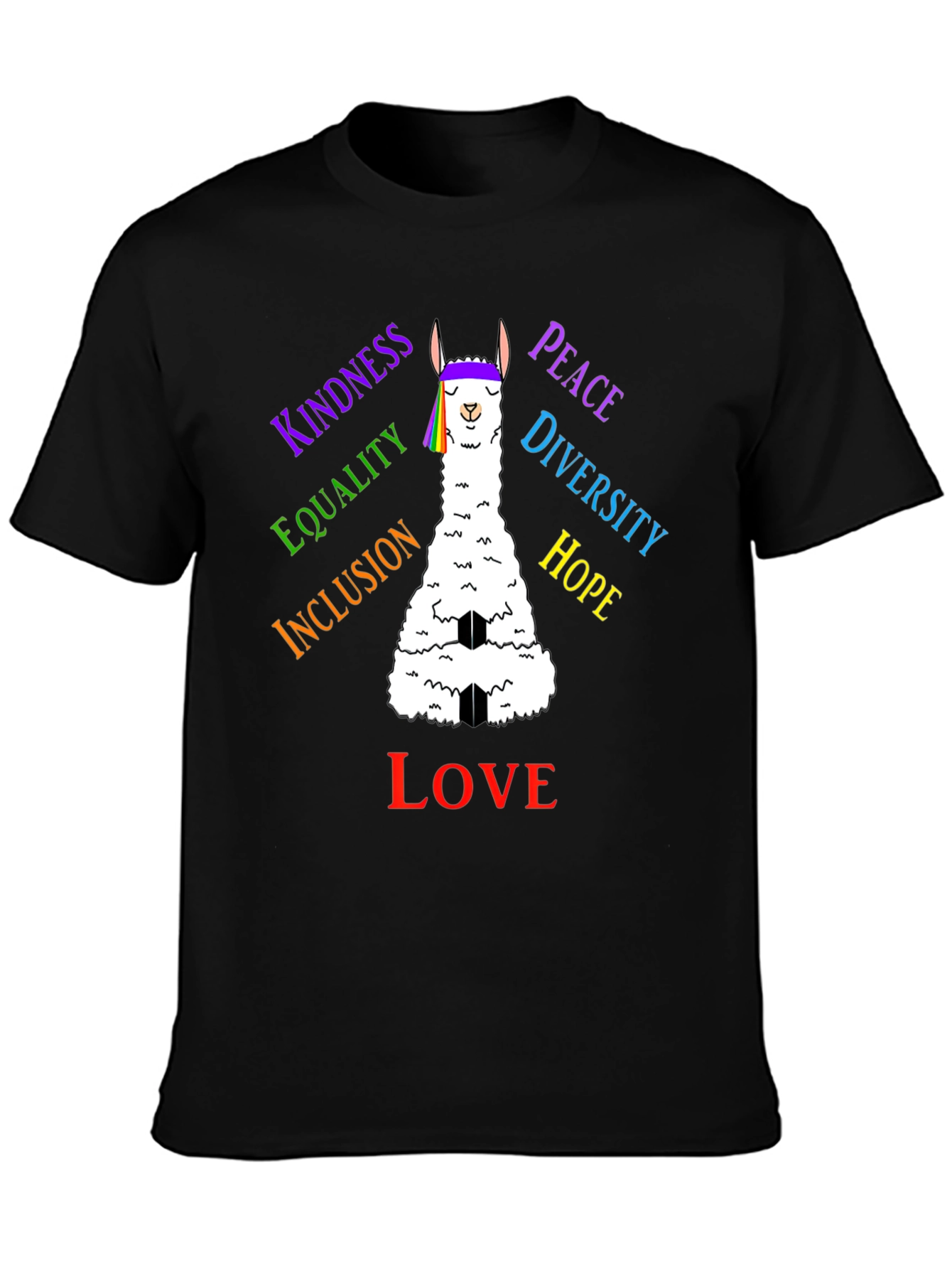 Llama Pride T-Shirt - Kindness Love Equality