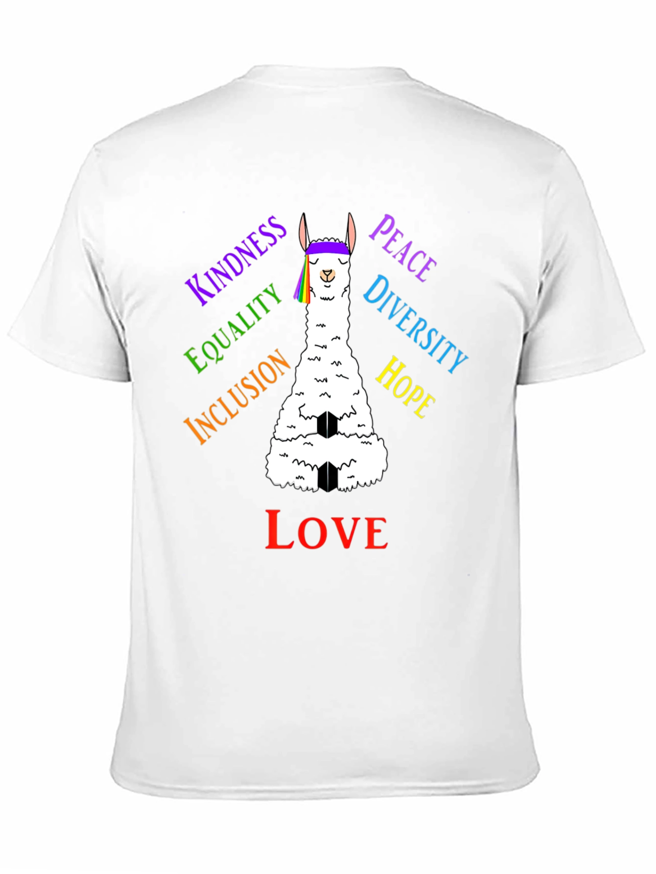 Llama Pride T-Shirt - Kindness Love Equality