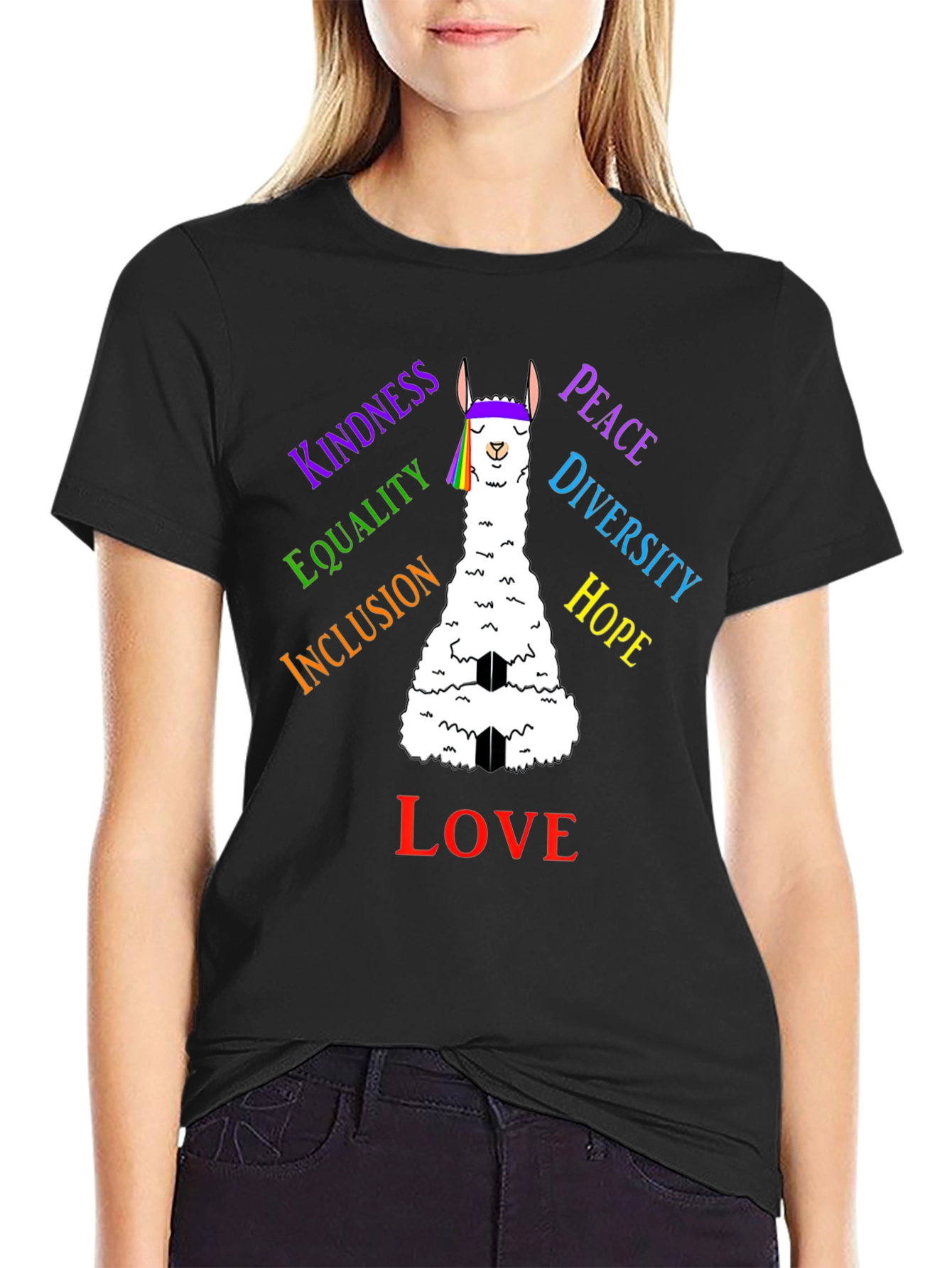 Llama Pride T-Shirt - Kindness Love Equality