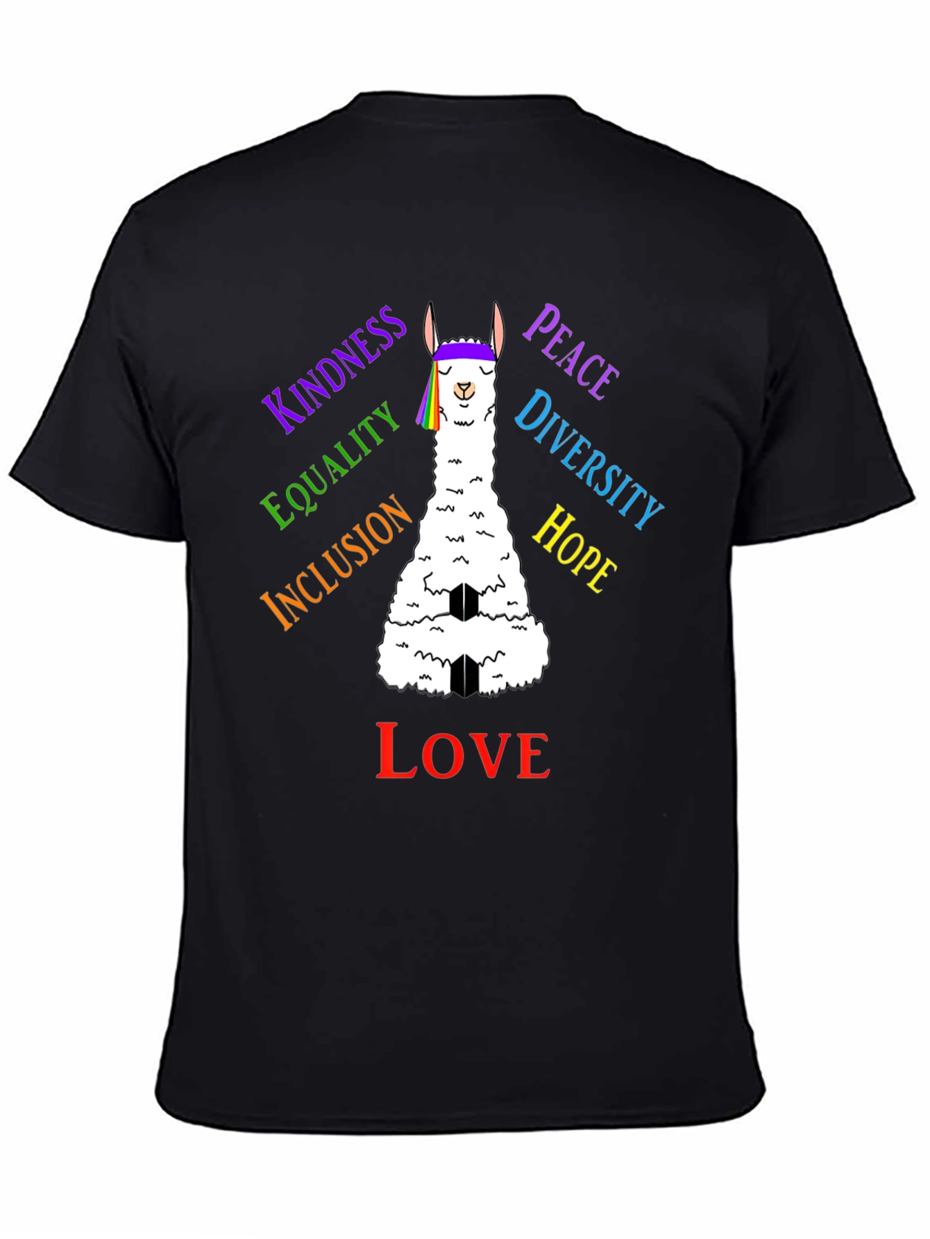 Llama Pride T-Shirt - Kindness Love Equality
