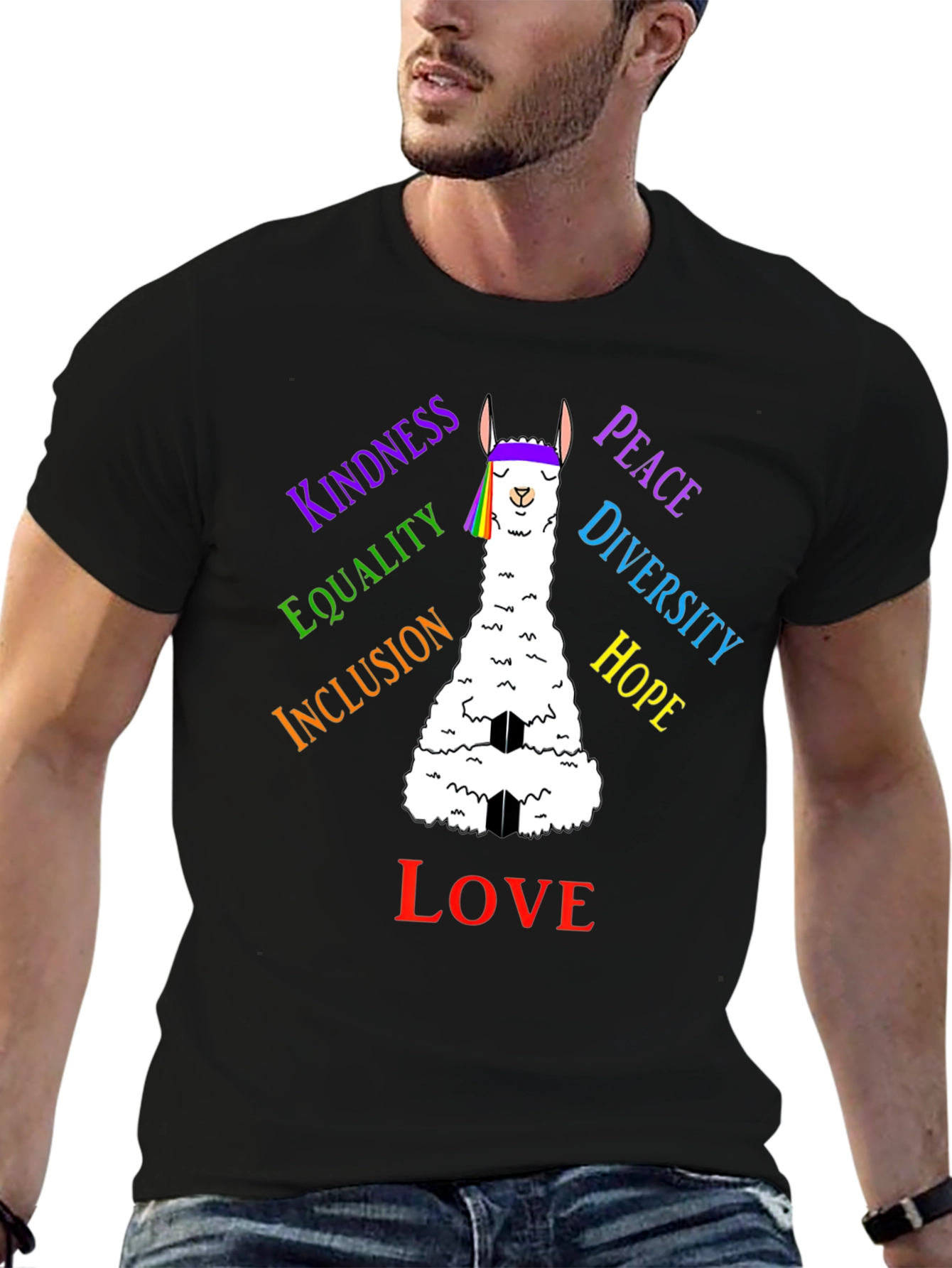 Llama Pride T-Shirt - Kindness Love Equality
