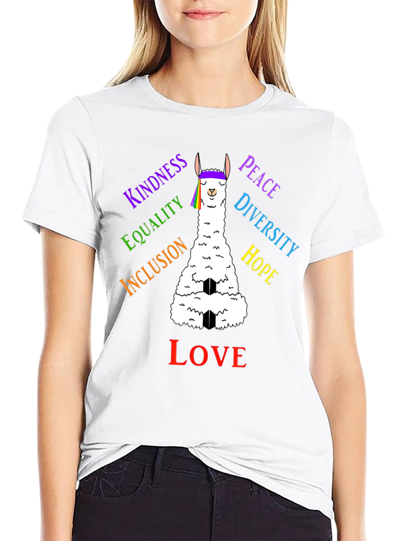 Llama Pride T-Shirt - Kindness Love Equality