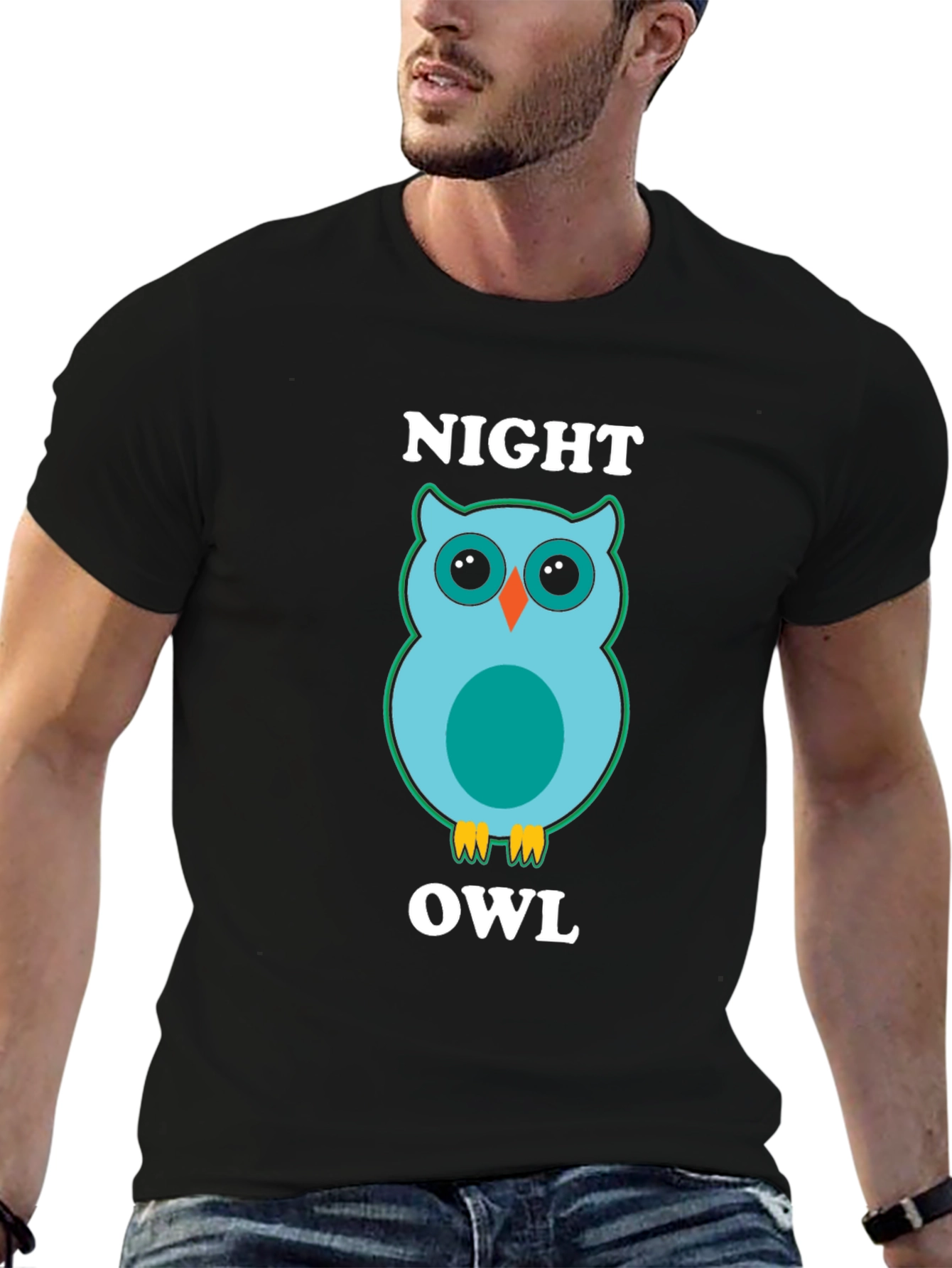 Night Owl Graphic Tee - Soft Cotton Blend
