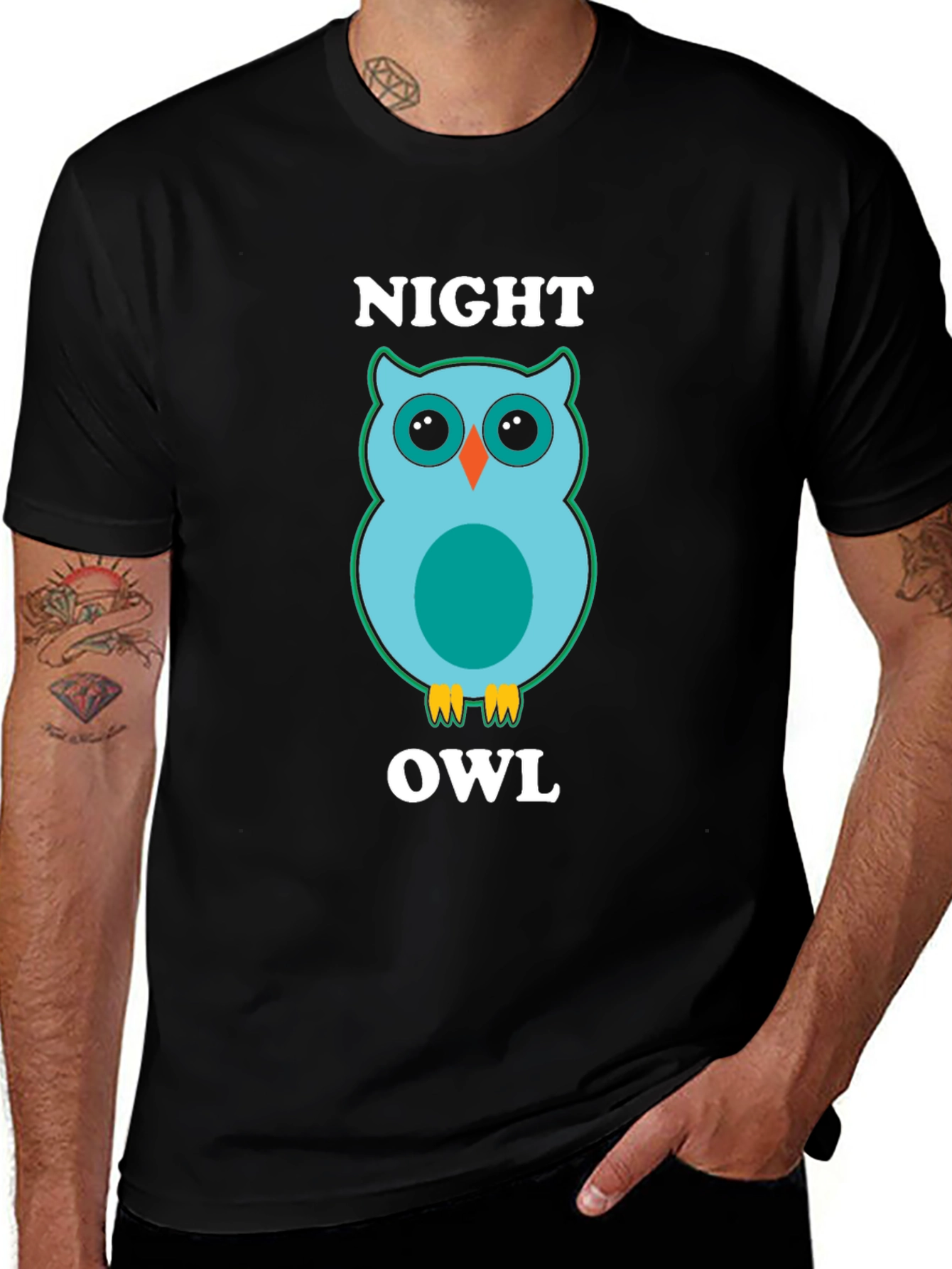 Night Owl Graphic Tee - Soft Cotton Blend