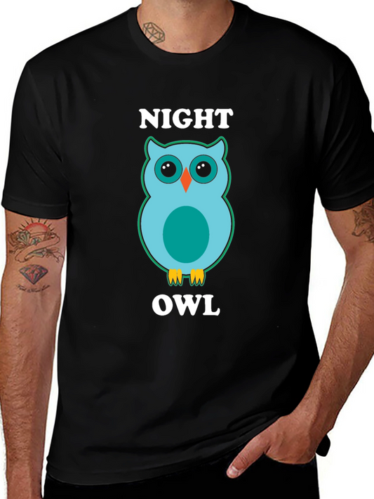 Night Owl Graphic Tee - Soft Cotton Blend