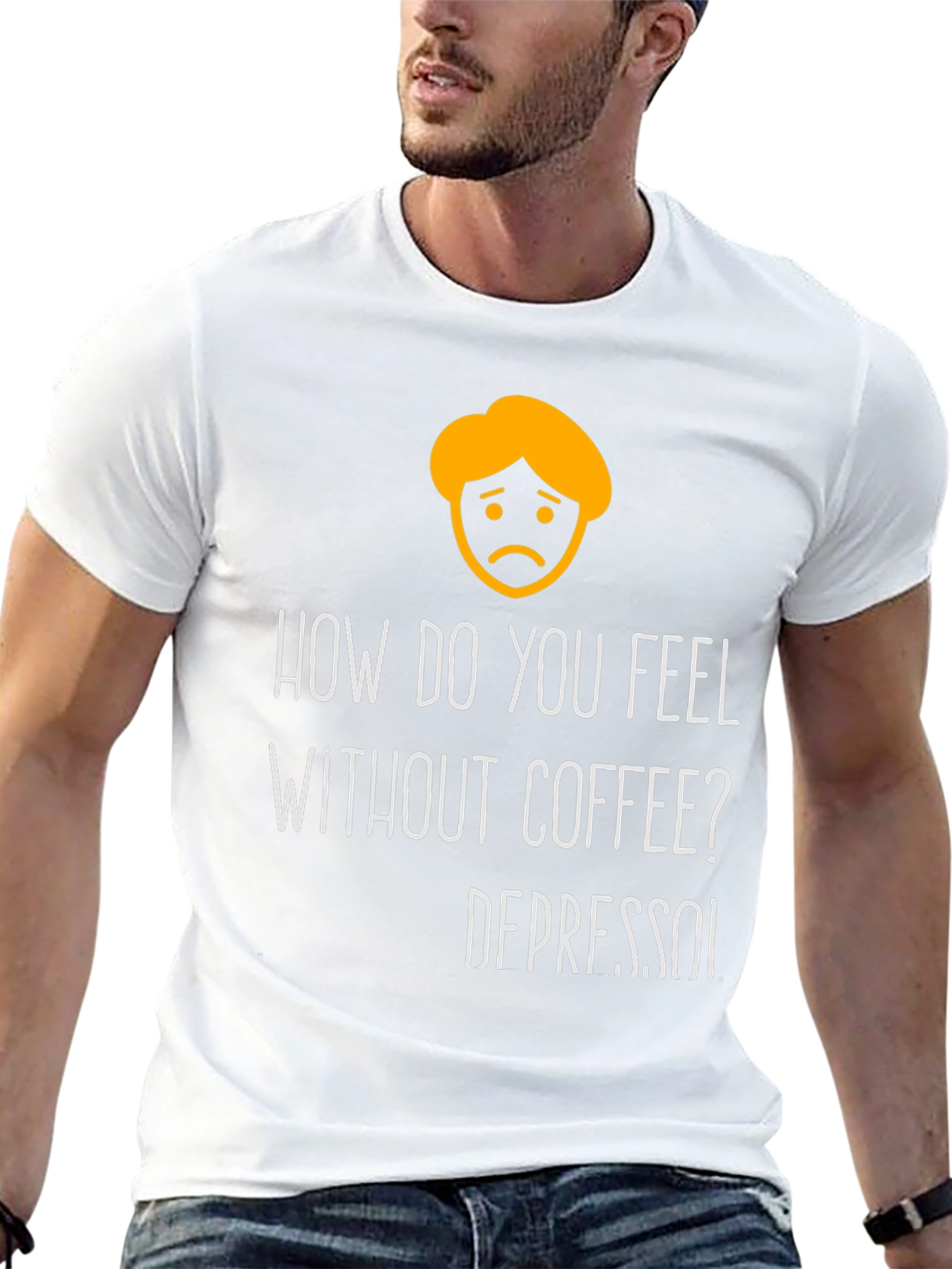 Depresso Funny T-Shirt - Coffee Lover Tee