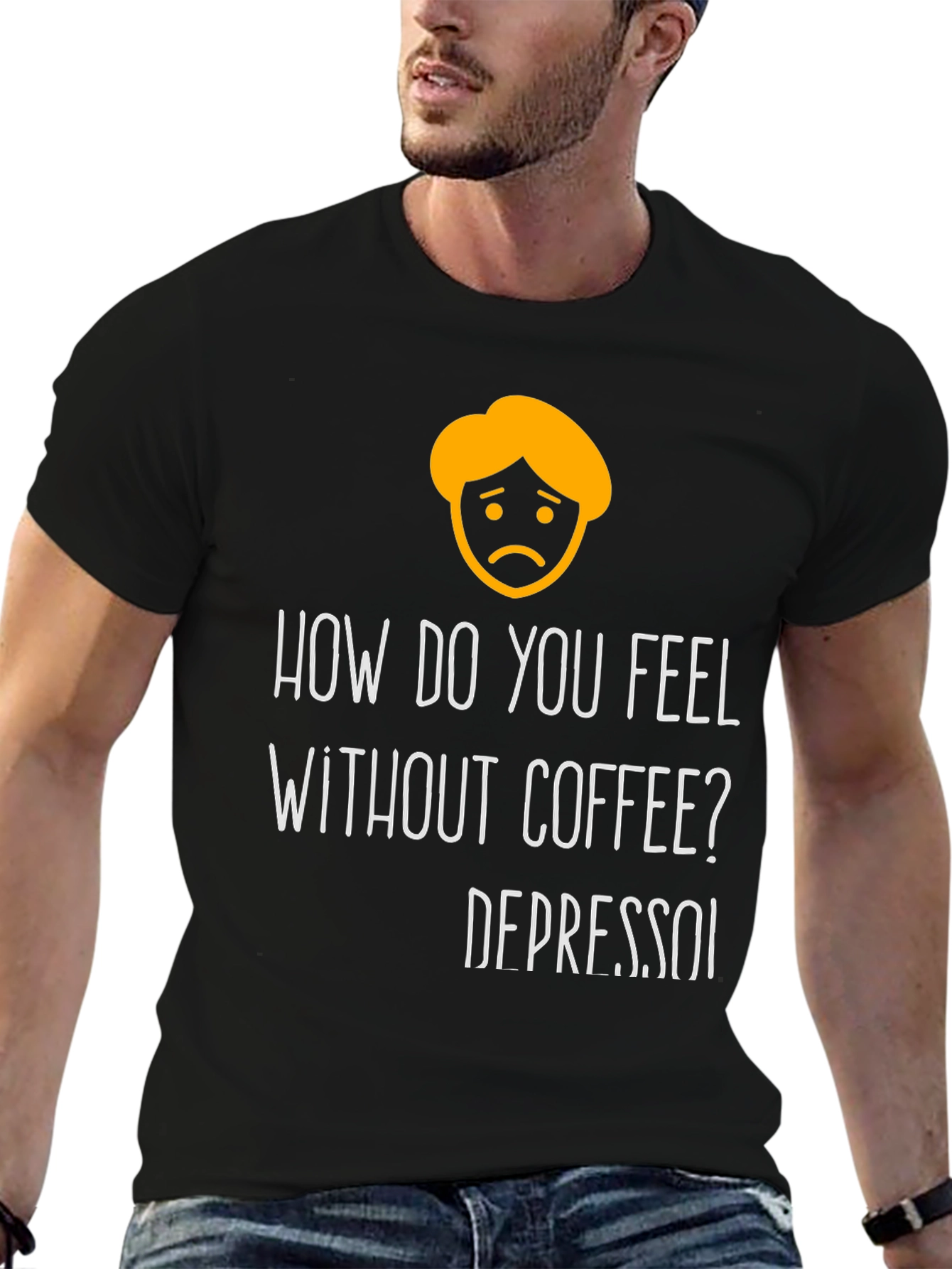 Depresso Funny T-Shirt - Coffee Lover Tee