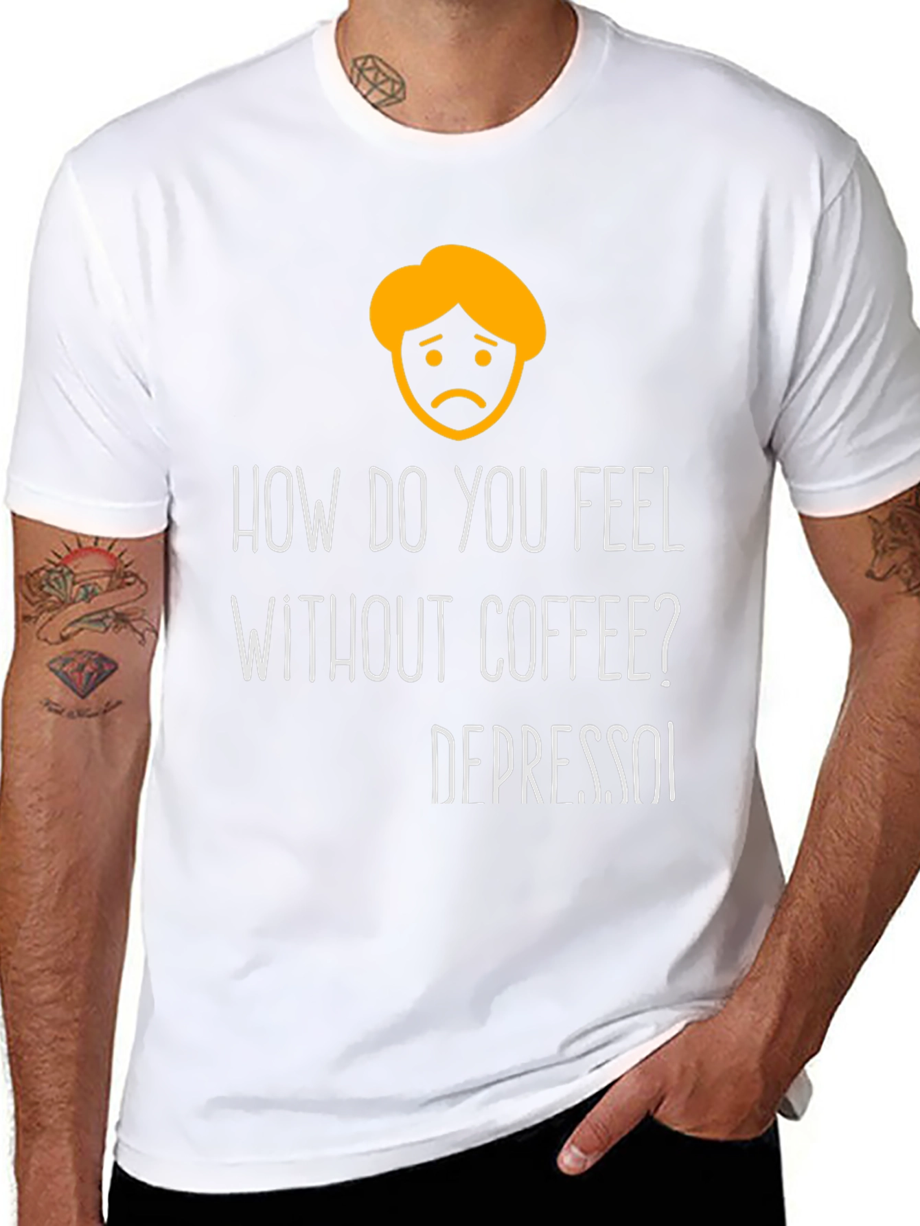 Depresso Funny T-Shirt - Coffee Lover Tee