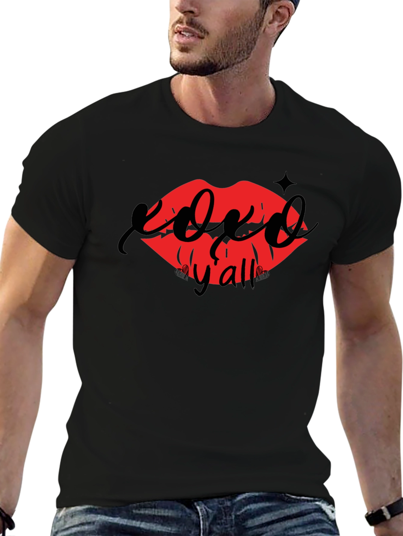 XOXO Yall Lip Print Tee - Casual Chic Style