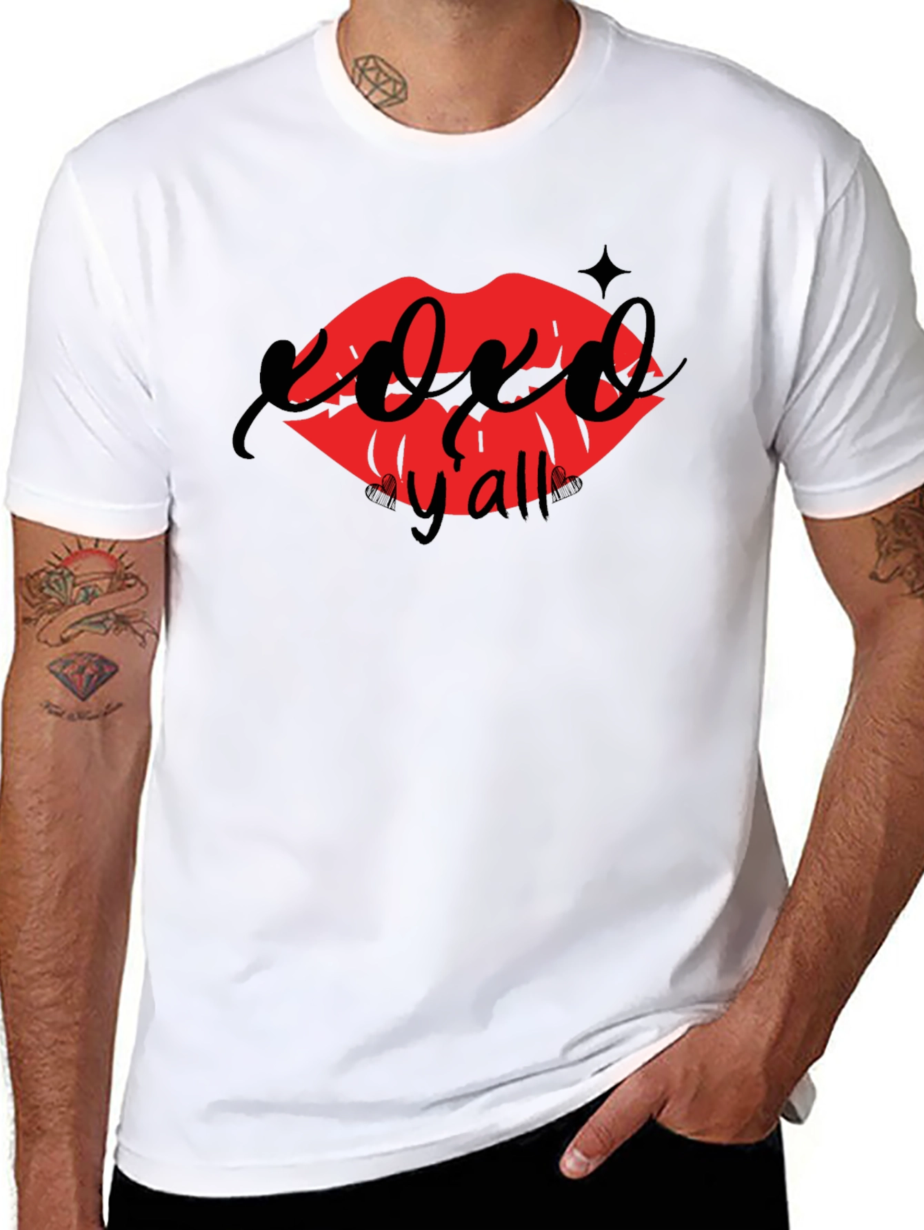 XOXO Yall Lip Print Tee - Casual Chic Style