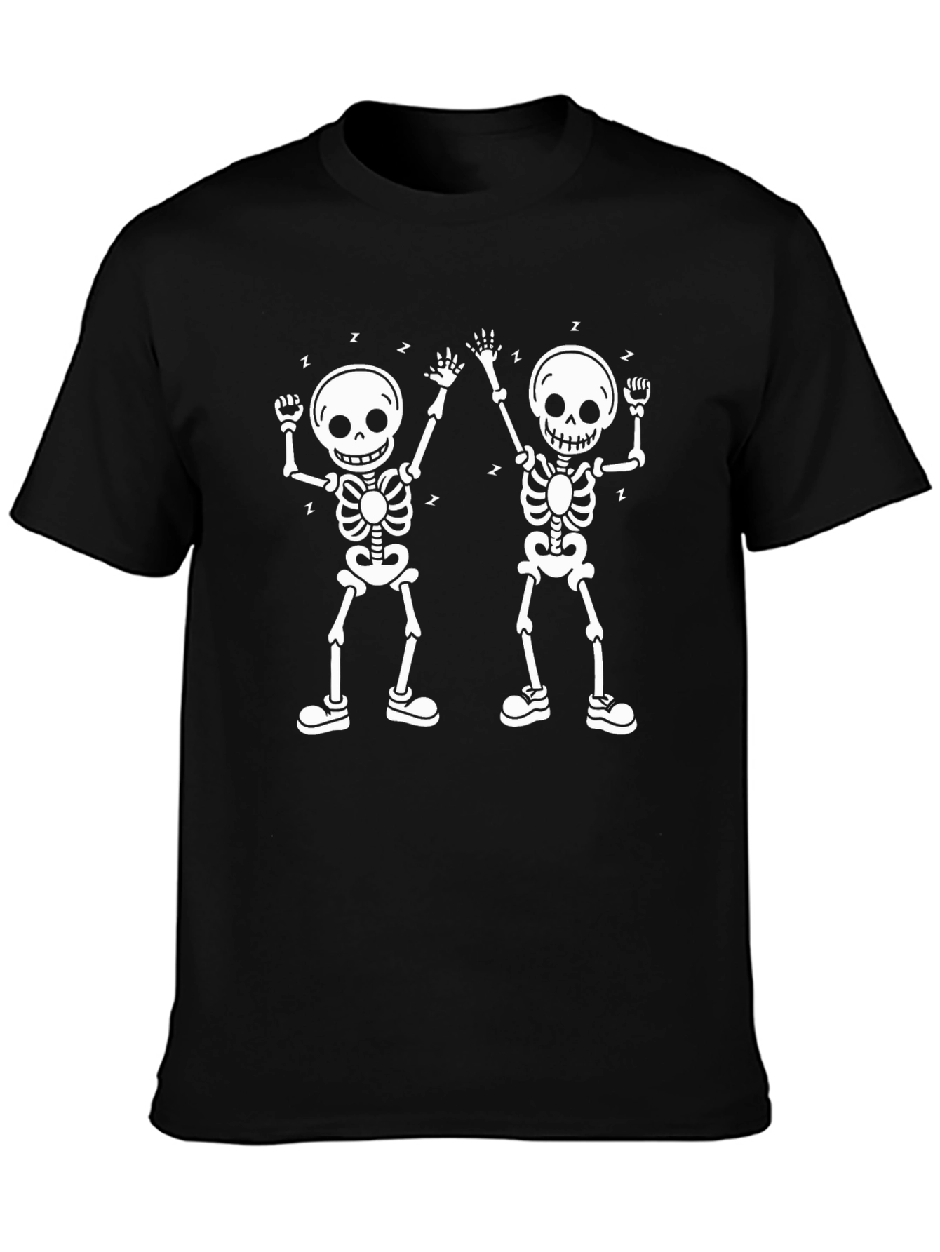 Dancing Skeletons Graphic Tee - Black