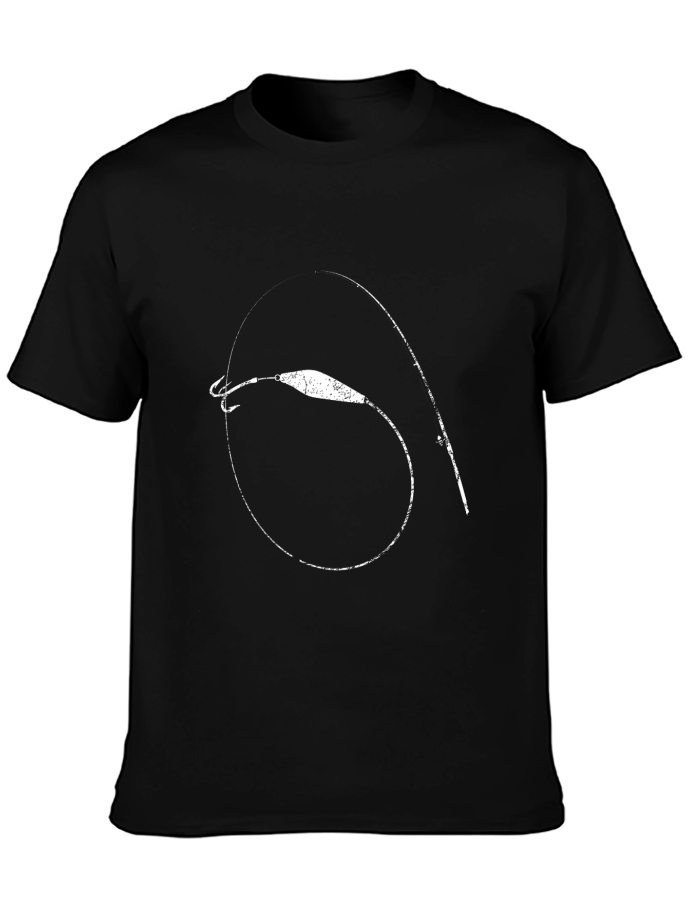 Fishing Lure Graphic Tee - Black Casual Comfort