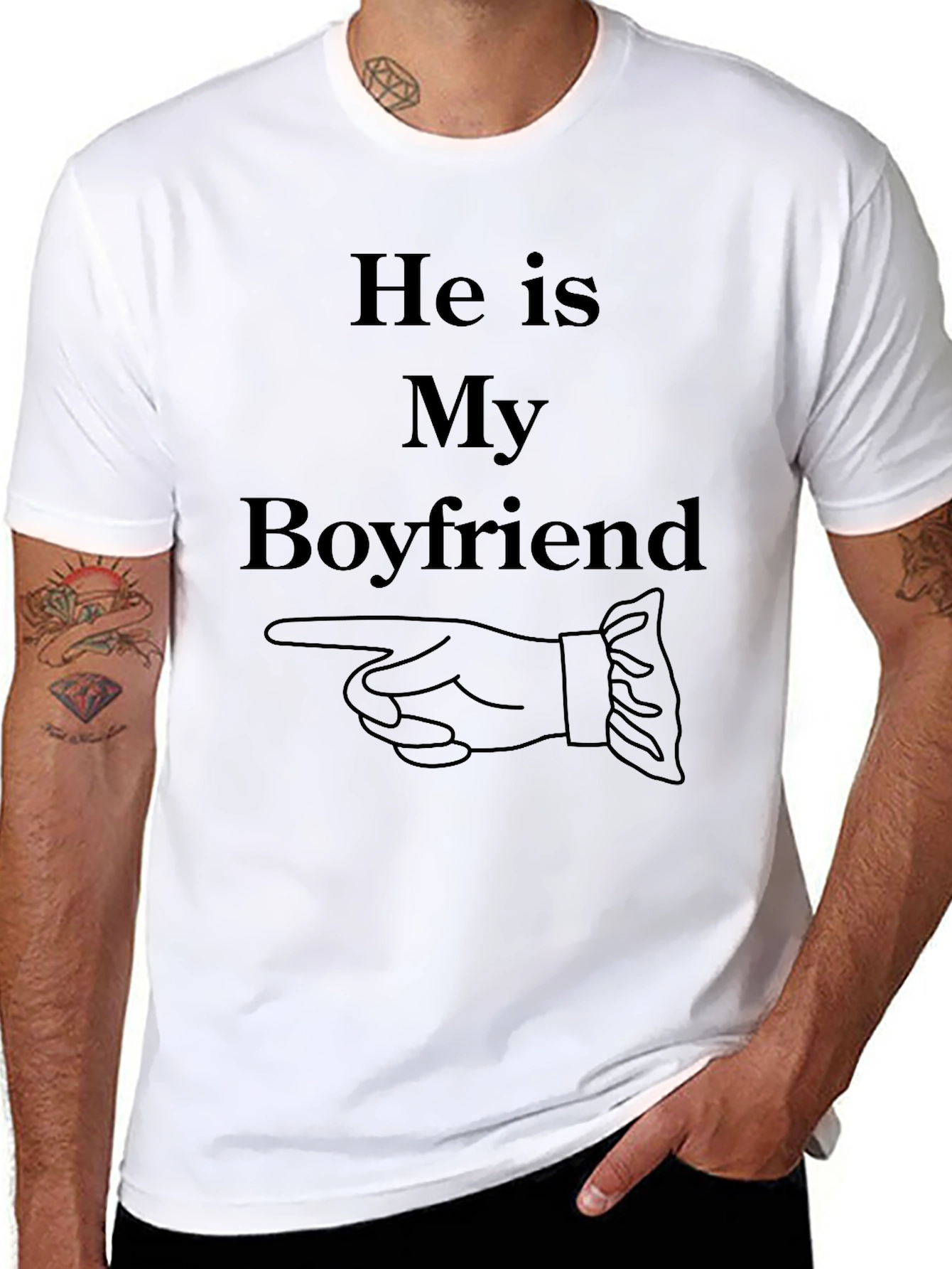 He is My Boyfriend T-Shirt Funny Couples Tee