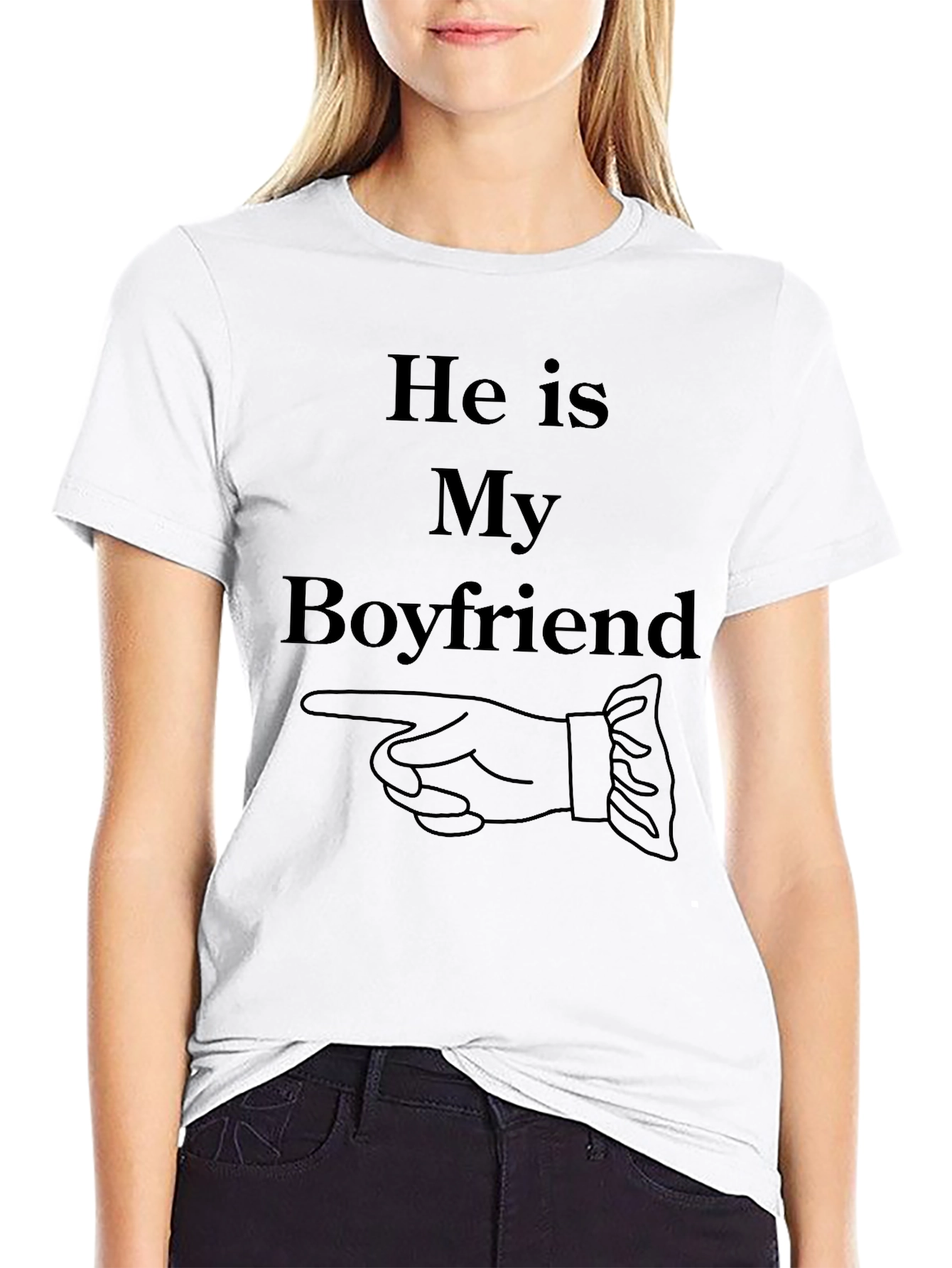 He is My Boyfriend T-Shirt Funny Couples Tee