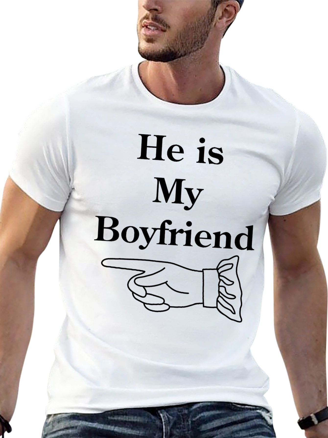 He is My Boyfriend T-Shirt Funny Couples Tee