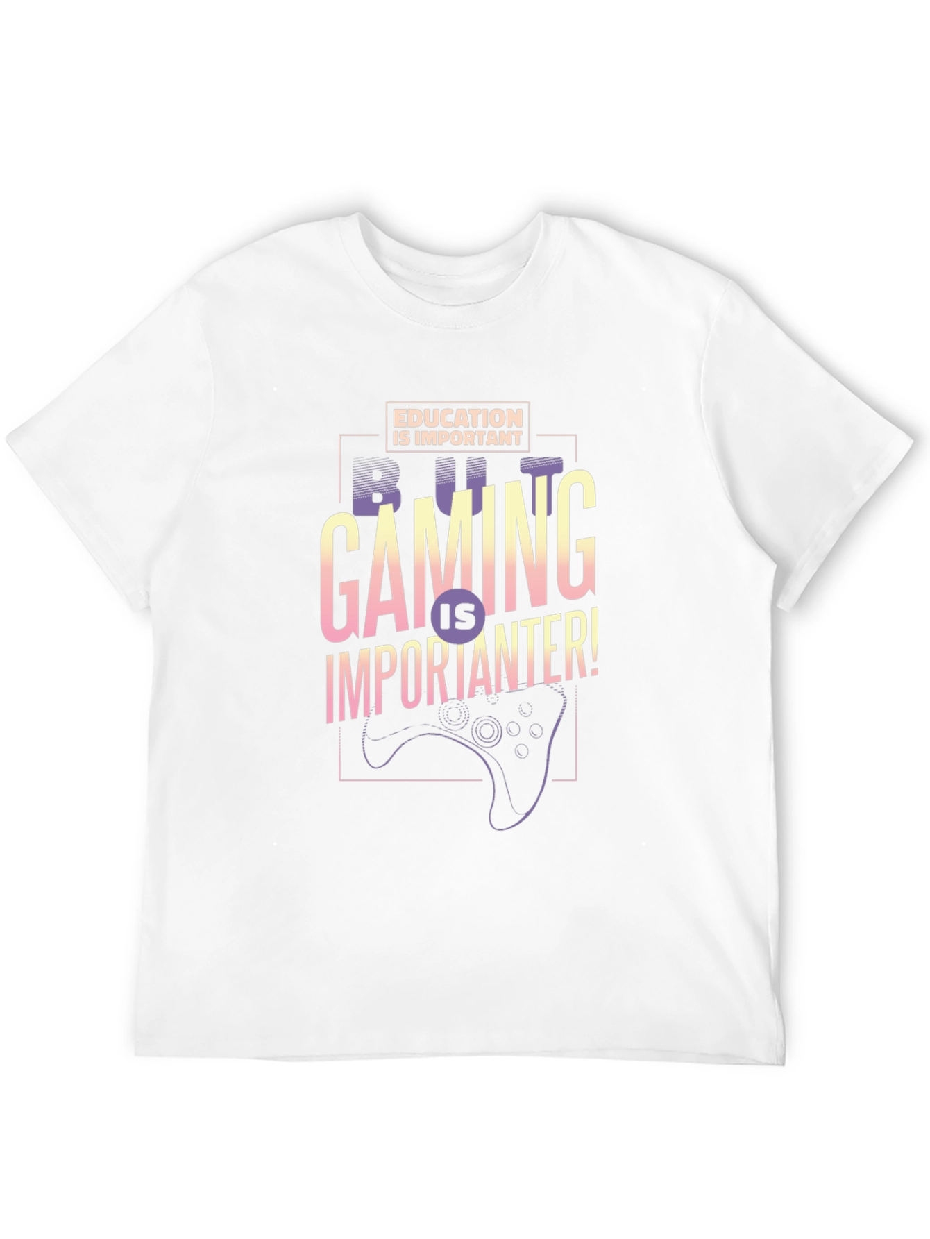 Gaming is Importanter Black Graphic Tee