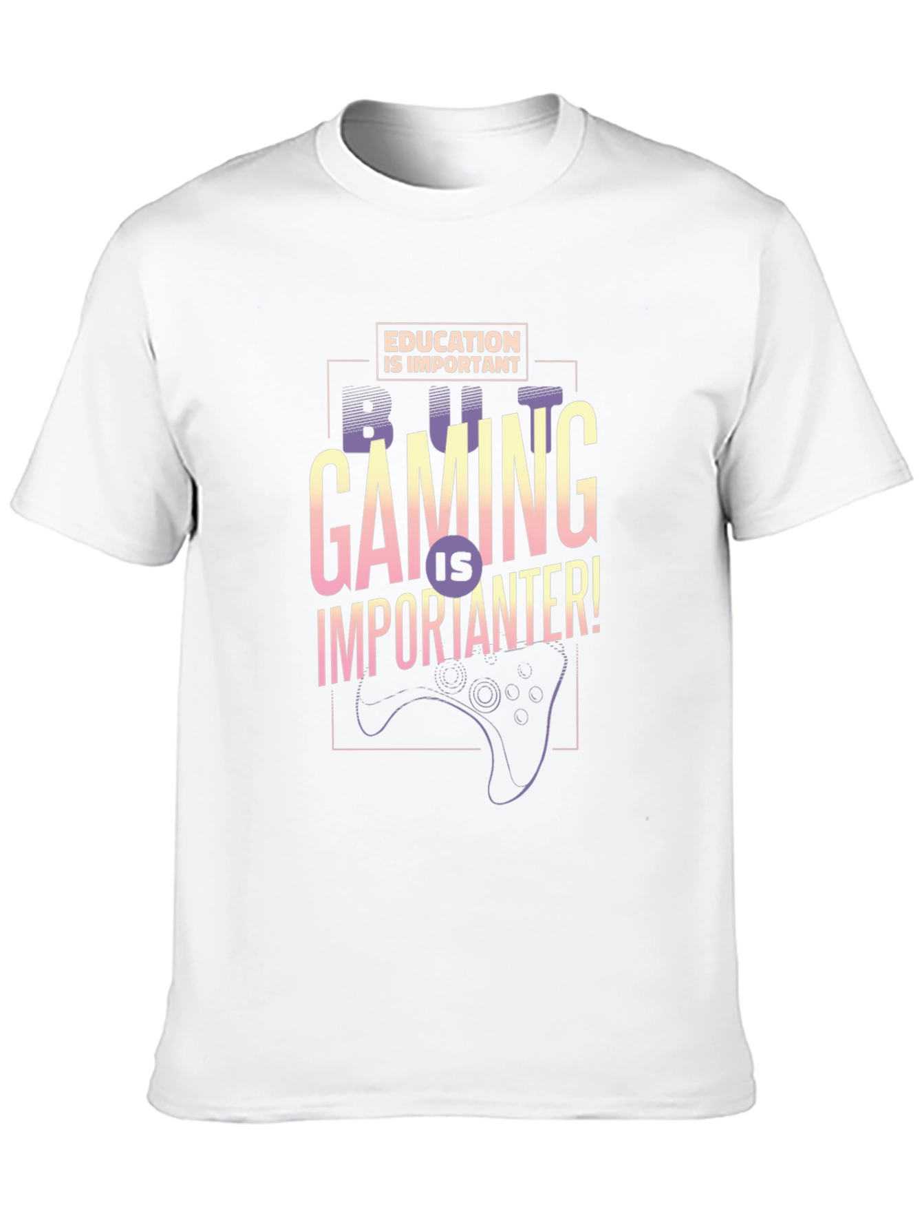 Gaming is Importanter Black Graphic Tee